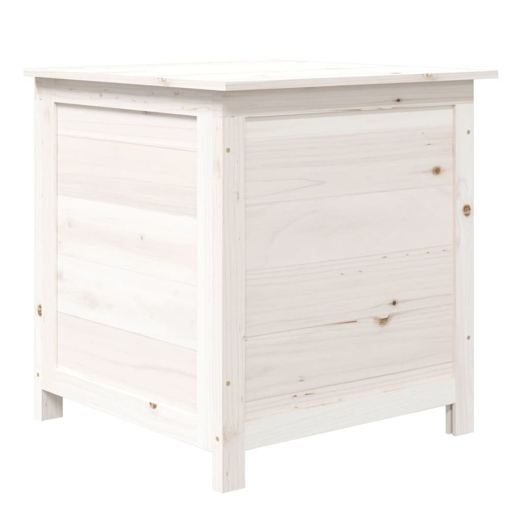 Tanne Gartenbox 50x50x56 Massivholz Outdoor-Kissenbox furnicato cm Weiß