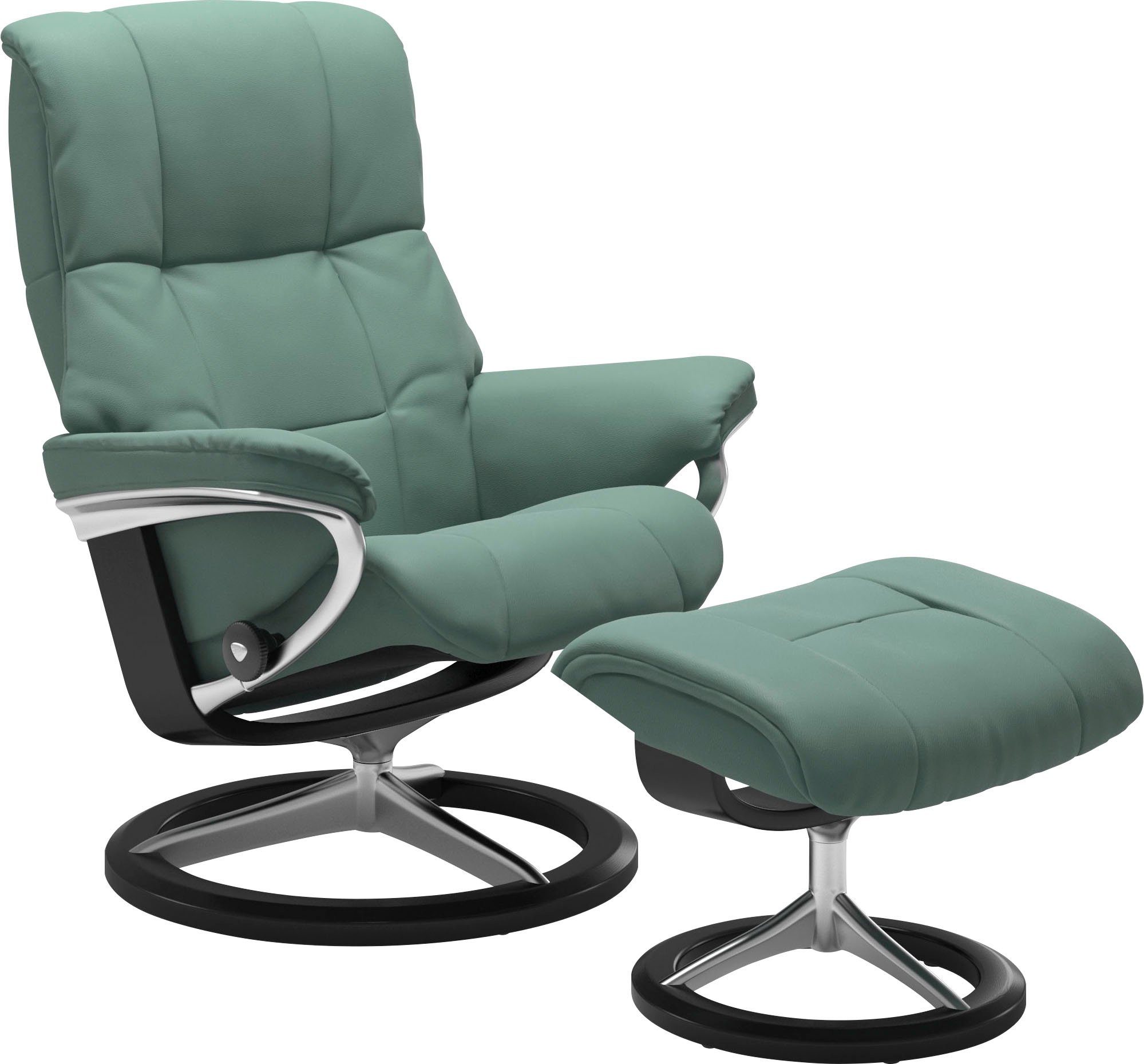 Stressless® Relaxsessel Mayfair (Set, Relaxsessel mit Hocker), mit Hocker, mit Signature Base, Größe S, M & L, Gestell Schwarz