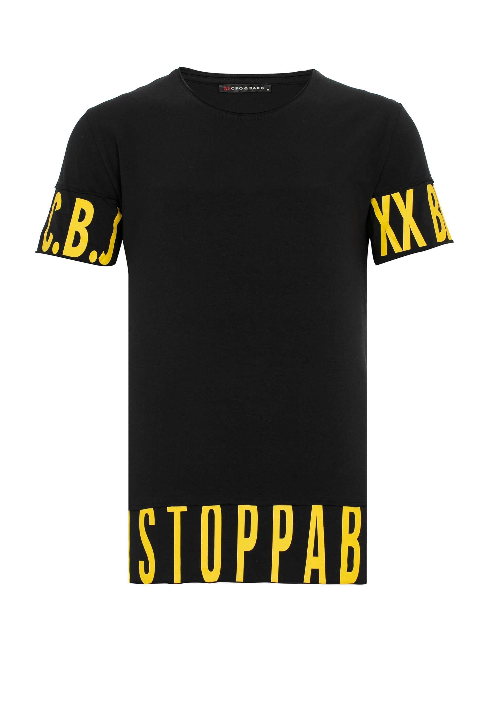 mit Marken-Buchstaben & Baxx großen T-Shirt Cipo schwarz