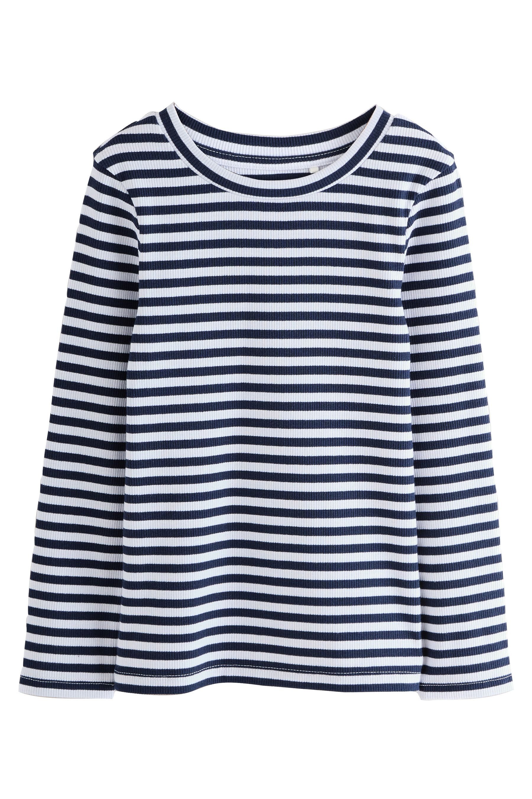 Next Langarmshirt 3er-Pack gerippte Langarmoberteile (3-tlg)