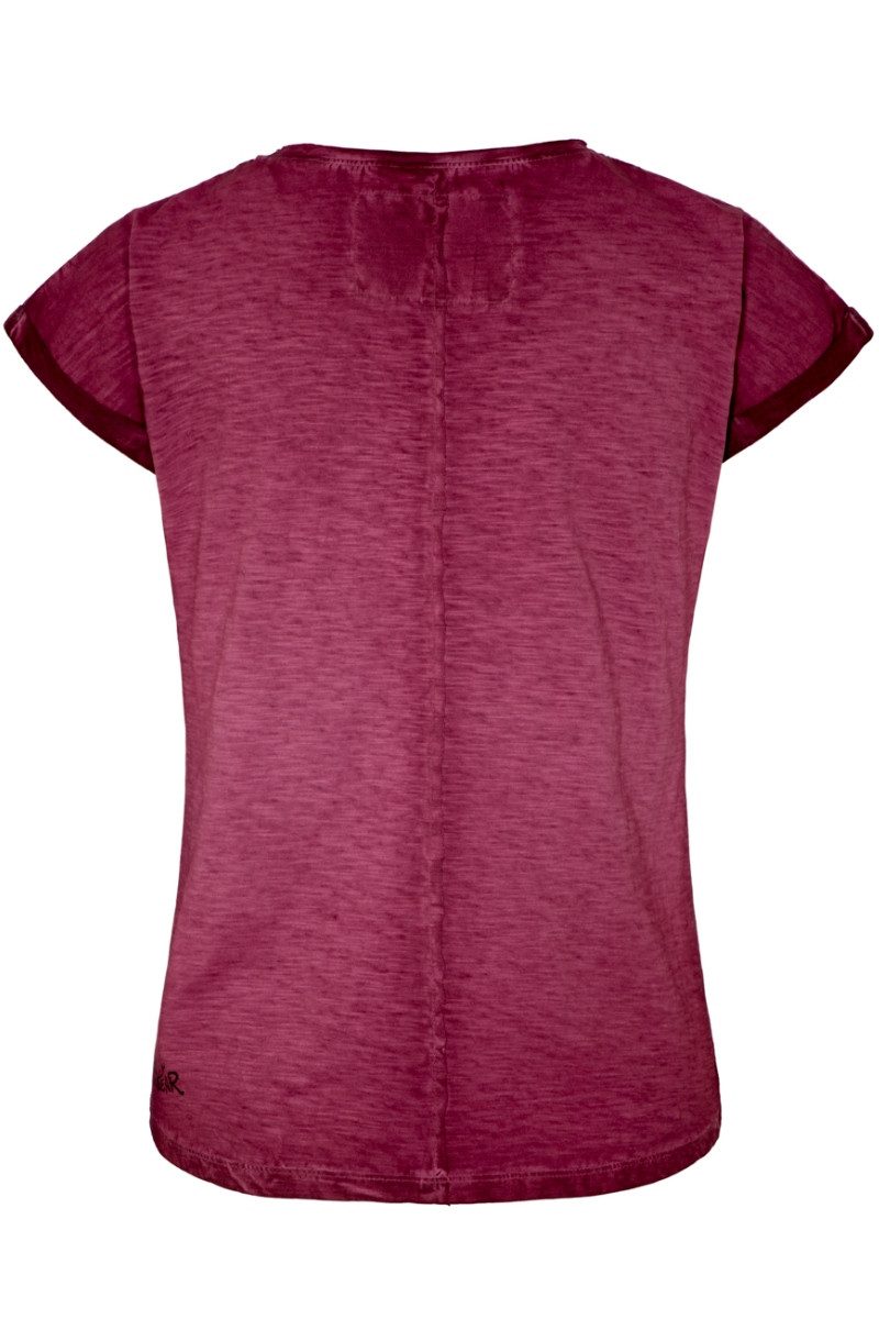 Hangowear Trachtenshirt Trachtenshirt Damen - DILARA - weinrot