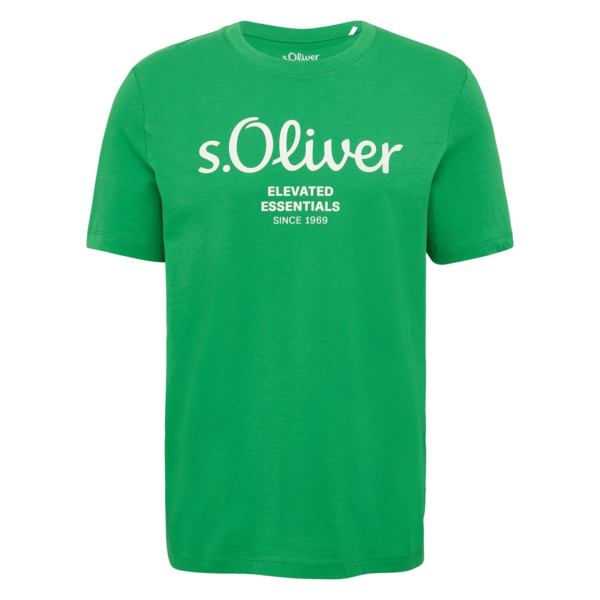 s.Oliver T-Shirt Herren T-Shirt 1er Pack Baumwolle Logo T-Shirt (Packung, 1 günstig online kaufen