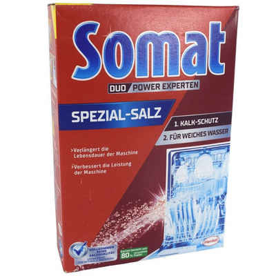HENKEL 1,2 kg Somat Spezial-Salz für Spülmaschinen verbessert die Leistung Spülmaschinensalz (1-St. Kalk-Schutz & weiches Wasser)