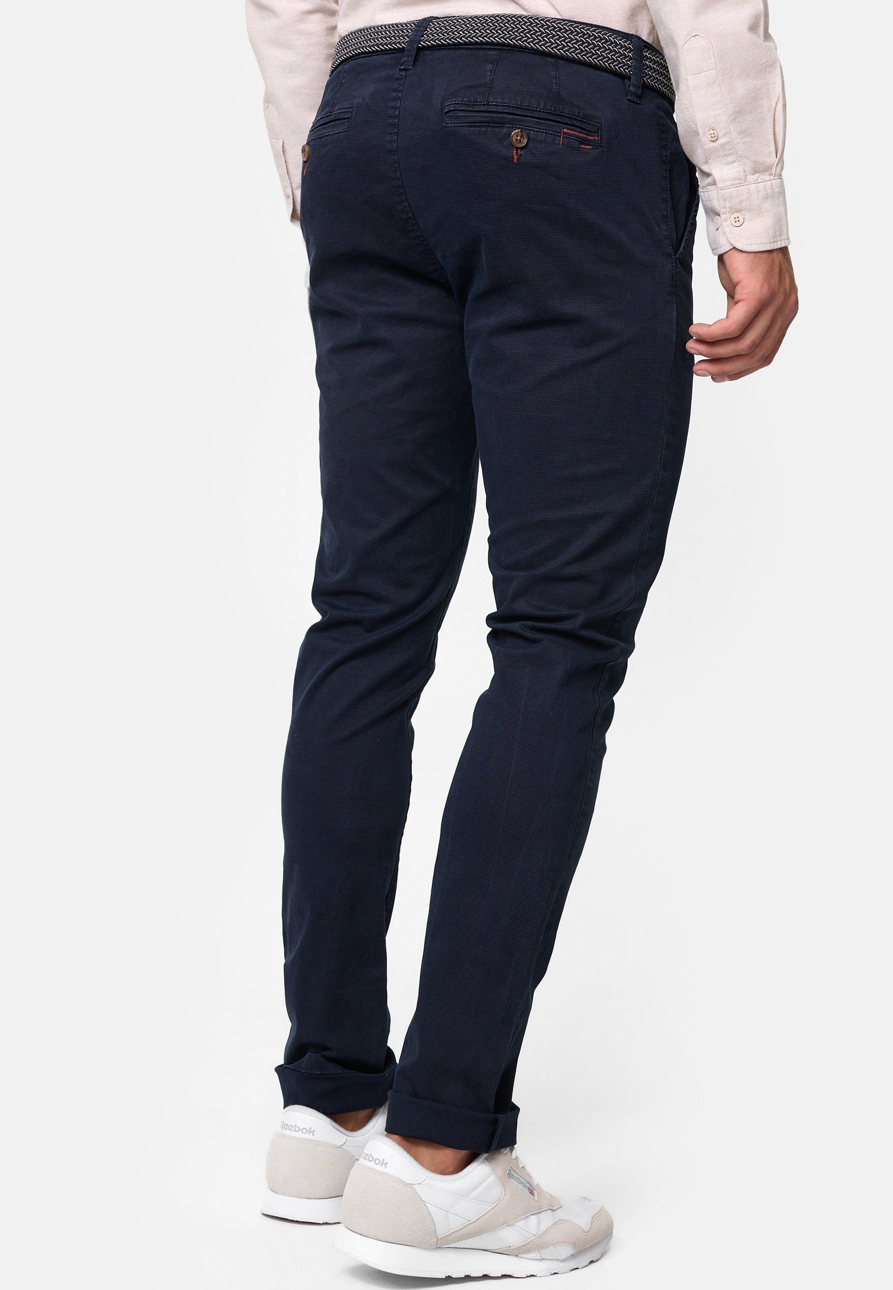 Indicode Chinohose Eary Mix Navy