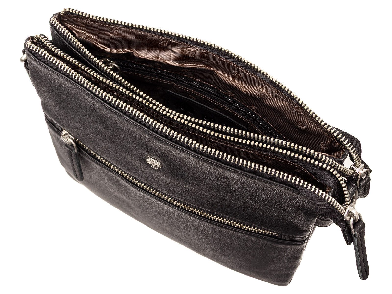 Prato Umhängetasche Umhängetasche J168 N Handtasche (Stück, 1-tlg., 1), Rindleder