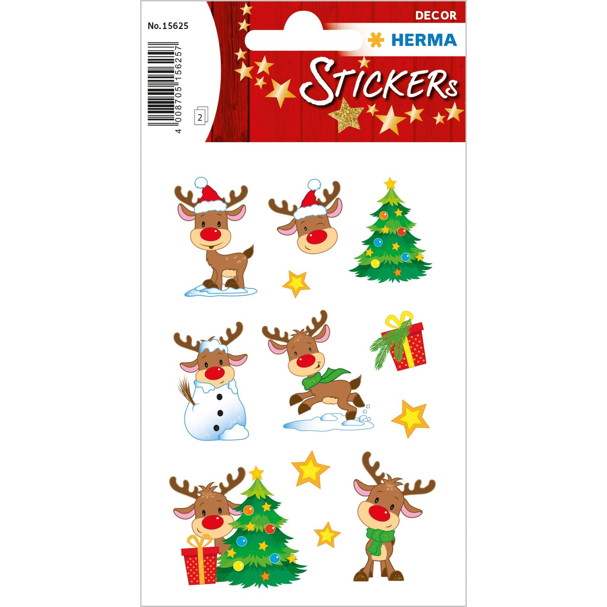 HERMA Sticker Herma Sticker DECOR Weihnachten Little Rudolph 2 Bl