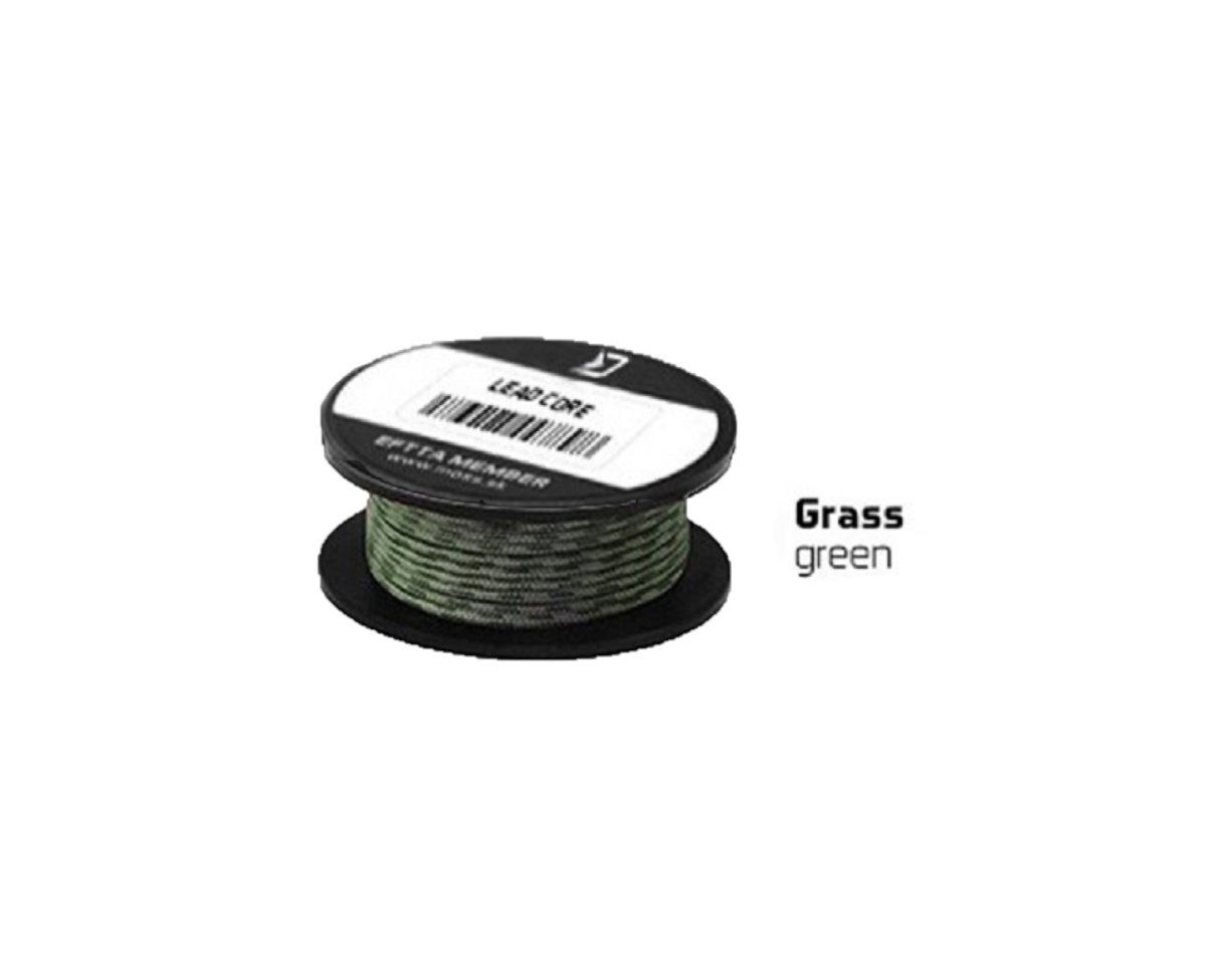 Delphin.sk Vorfachschnur Leadcore 8m Karpfenvorfach sinkend Karpfenmontage Grass, Muddy, Gravel, Tarnmuster ermöglicht eine unauffällige Baumontage