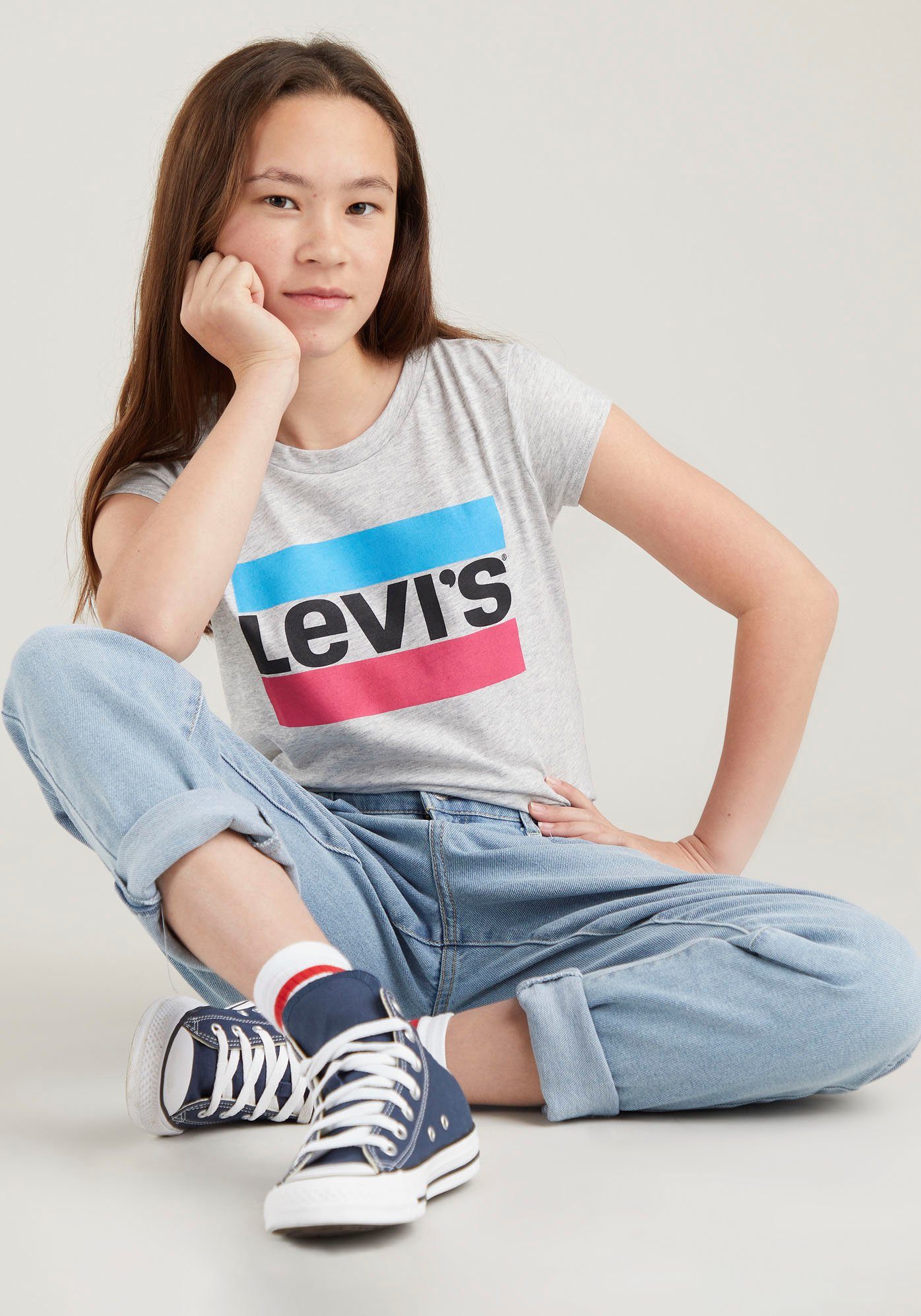 T-Shirt GIRLS for Kids grau-meliert Levi's®