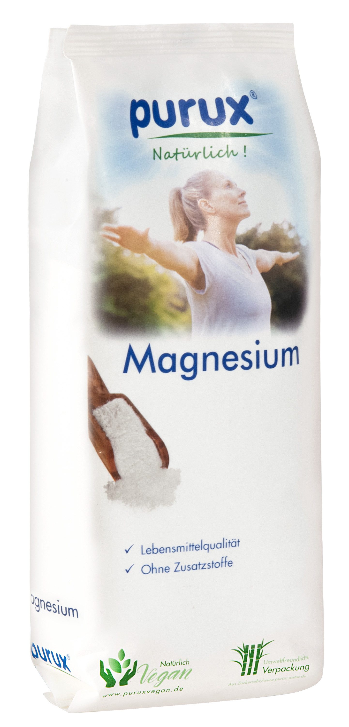 purux Badesalz Magnesiumchlorid 670gr MgCl2 Magnesium Lebensmittel Flakes, Magnesium trägt zur Erhaltung normaler Knochen bei