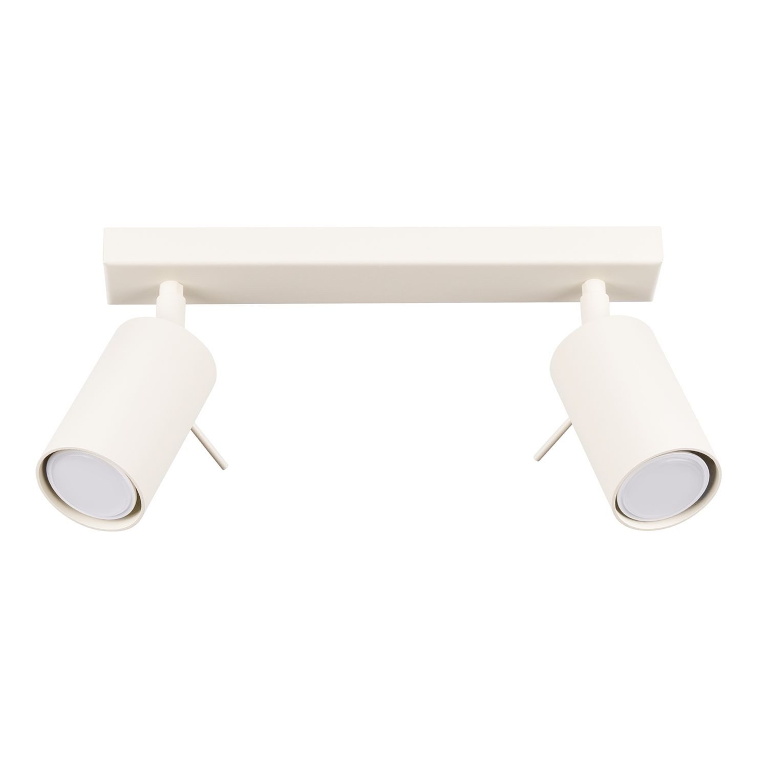Licht-Erlebnisse Deckenstrahler ETNA, ohne Leuchtmittel, Metall GU10 verstellbar Beige 2-flammig länglich Modern