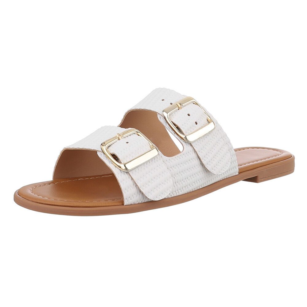 Ital-Design Komfortable Damen-Sandalen mit Eleganten Schnallen Pantolette ( günstig online kaufen