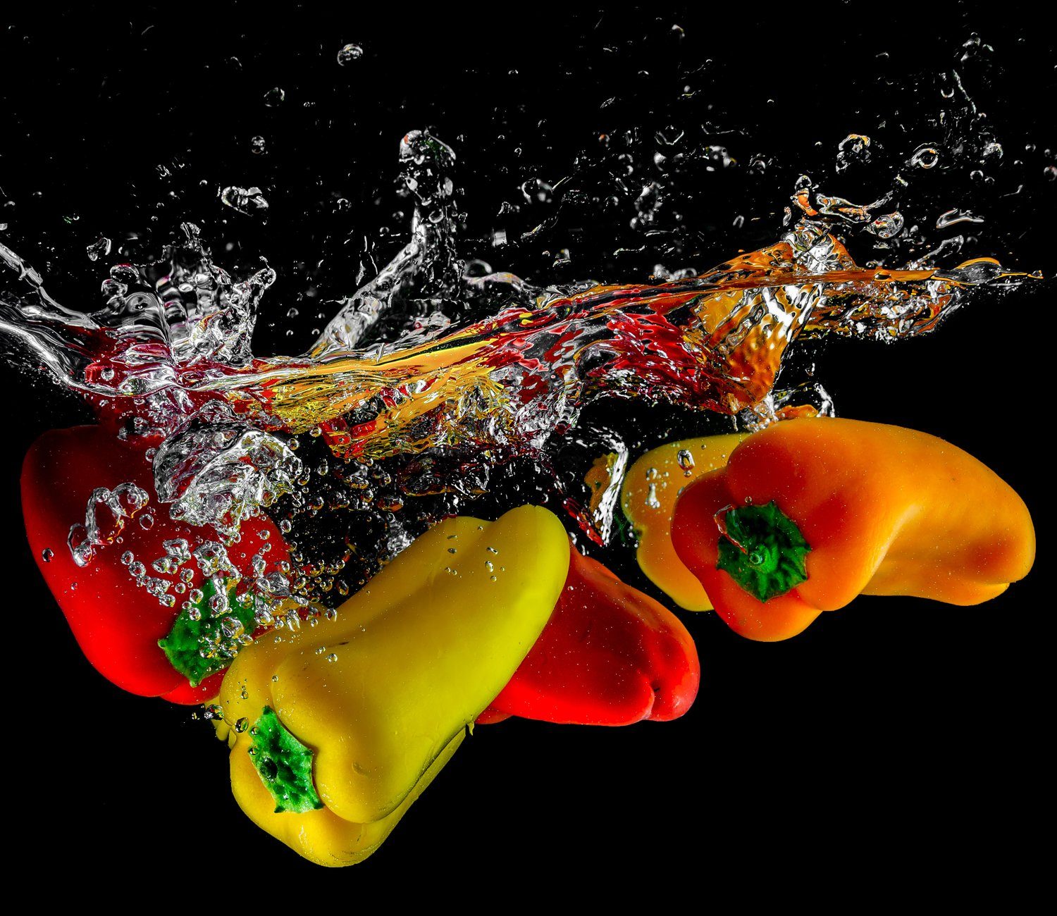 queence Herdblende-/Abdeckplatte Acrylglas - Paprika, Gemüse, Rutschfeste Abdeckung - Küchenwand Schutz, Acrylglas, (1 tlg)