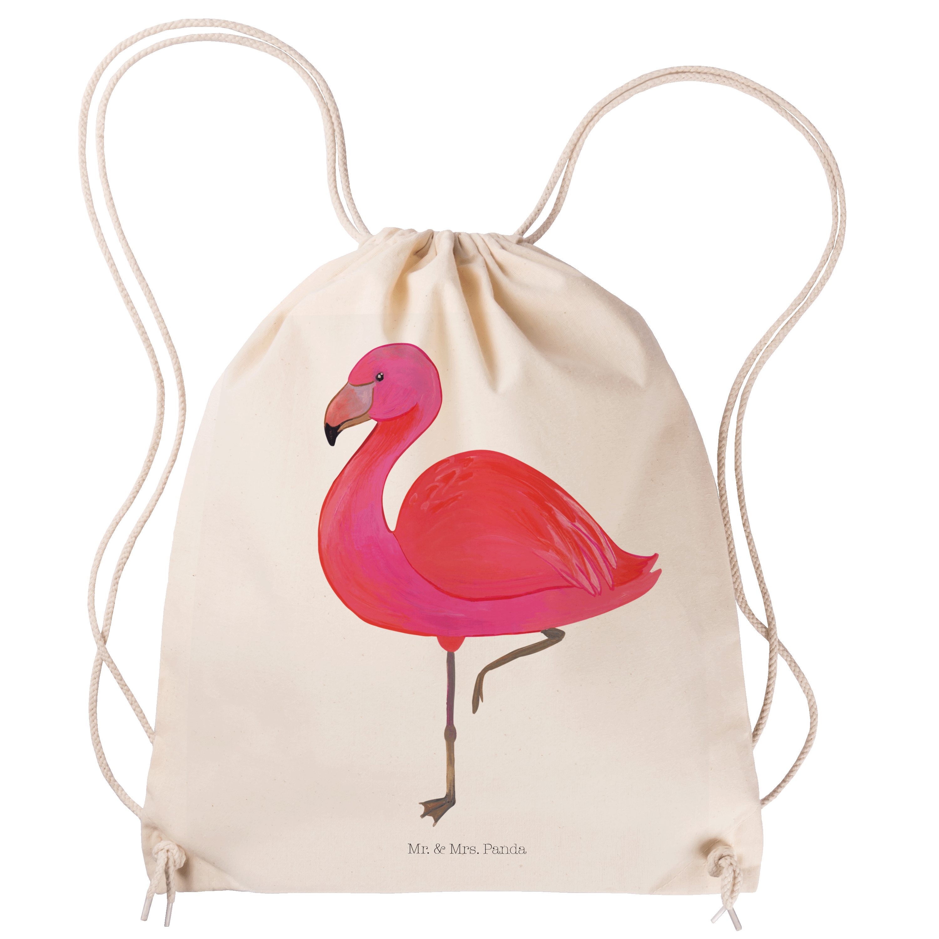 Transparent für Sporttasche & - Geschenk, mich, einzigartig, (1-tlg) Flamingo Mrs. Panda classic prä - Mr.