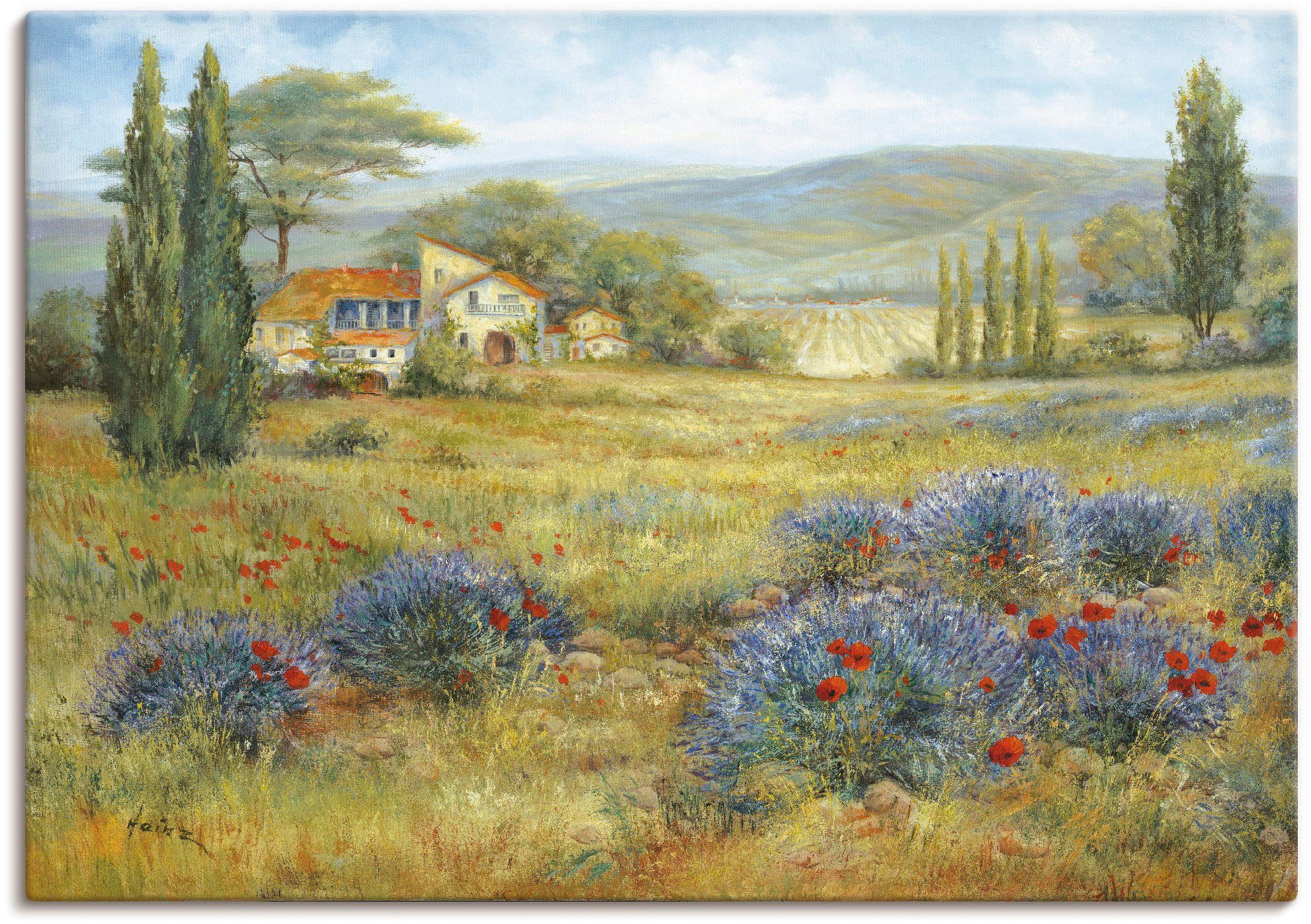 (1 versch. Wandbild Provence, oder Größen Artland von Wandaufkleber Europa Bilder St), Poster in Leinwandbild, Alubild, als