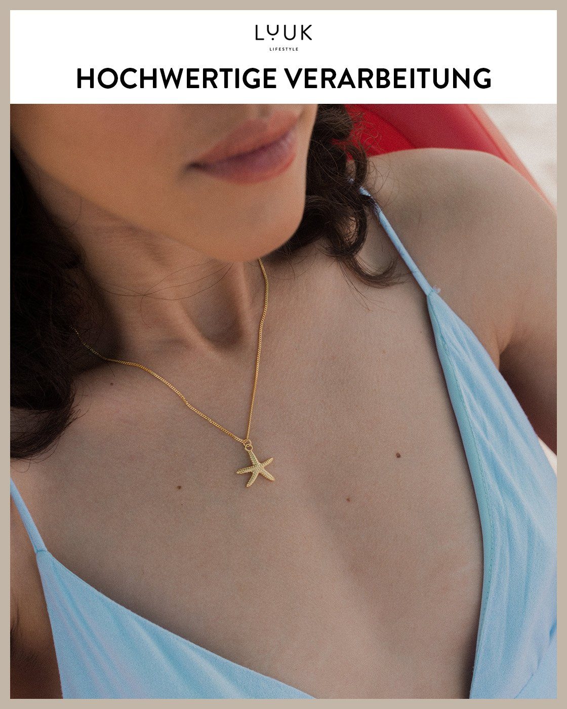 Silberkette LUUK für Gold Geschenkidee Schmuck Seestern, Frauen, LIFESTYLE Mädchen