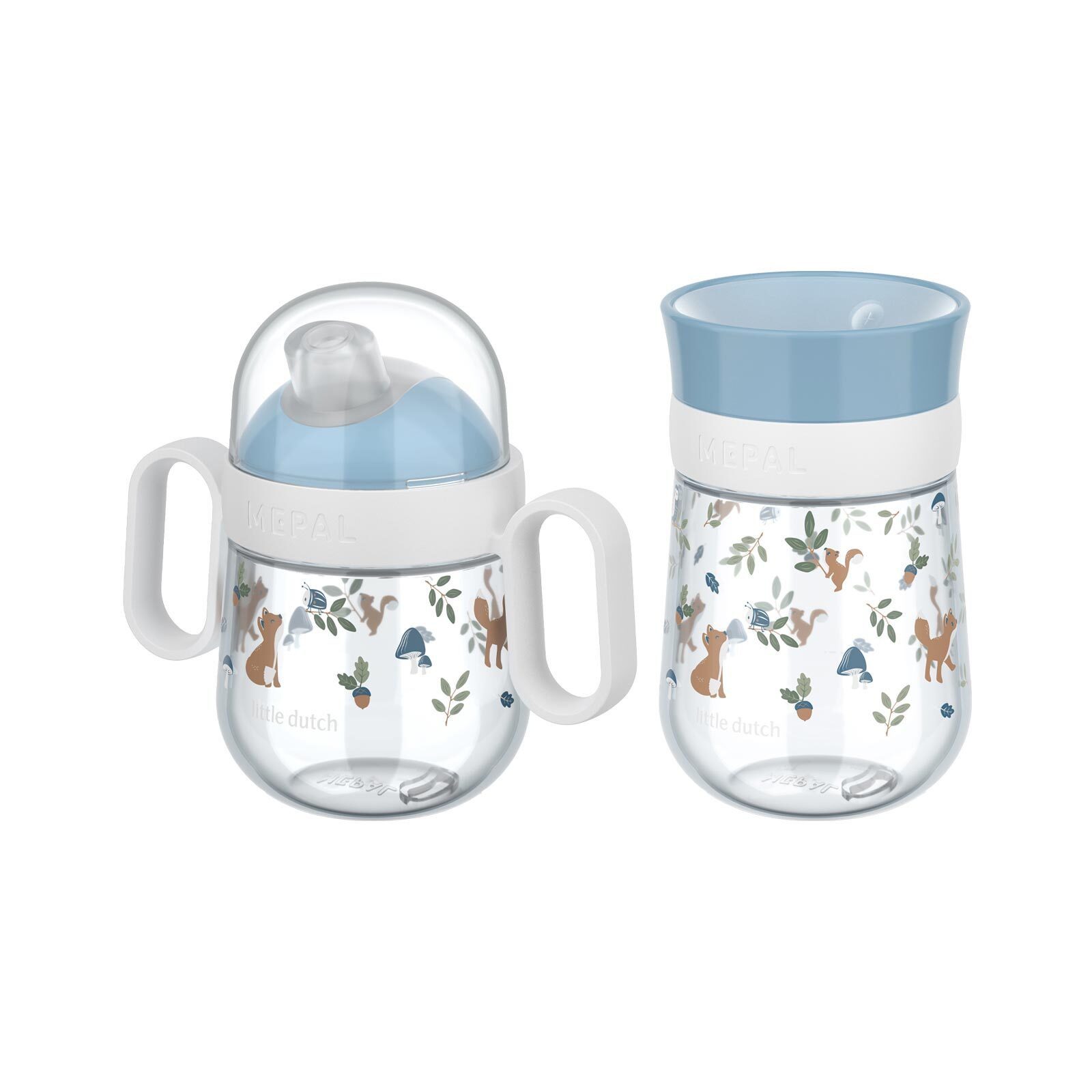 Mepal Kinderbecher Mio Trinklernbecher Antitropf & 360° 200 & 300 ml, 2-tlg., Polypropylen, Silikon, Tritan