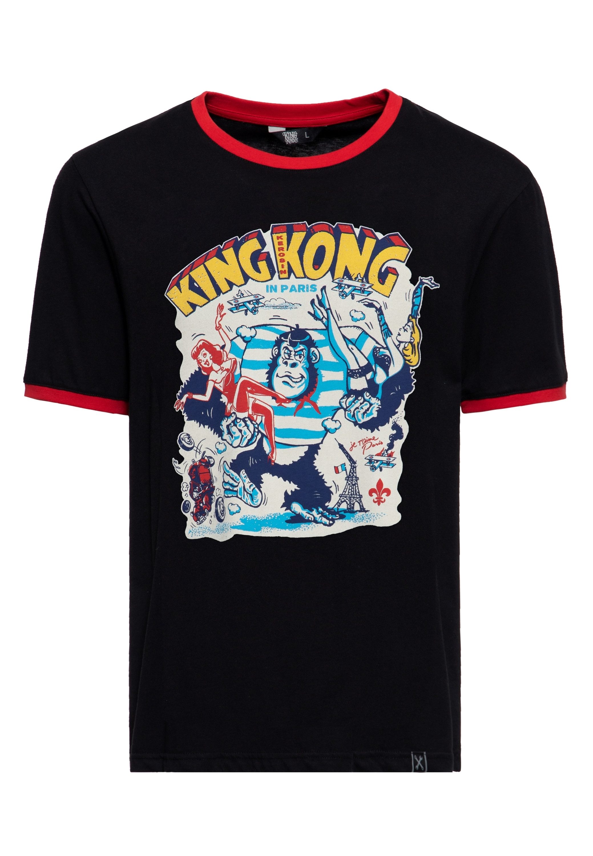 KingKerosin Print-Shirt Paris (1-tlg) mit Artwork-Motiv