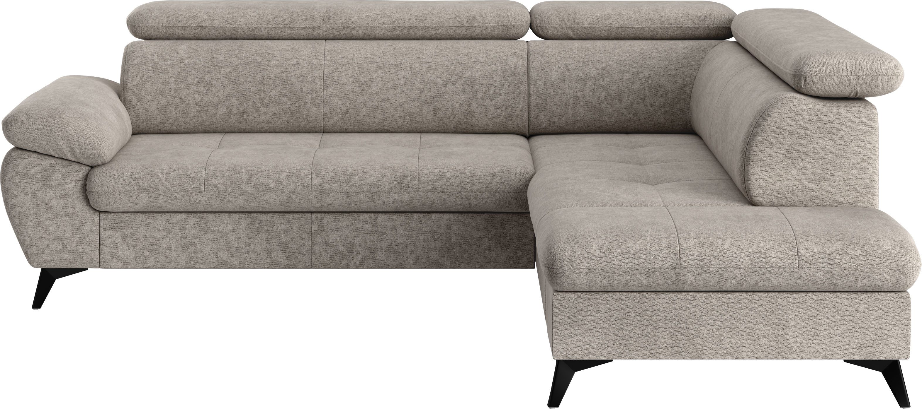 COTTA Ecksofa Hudson L-Form, mit Kopfteilverstellung, günstig online kaufen