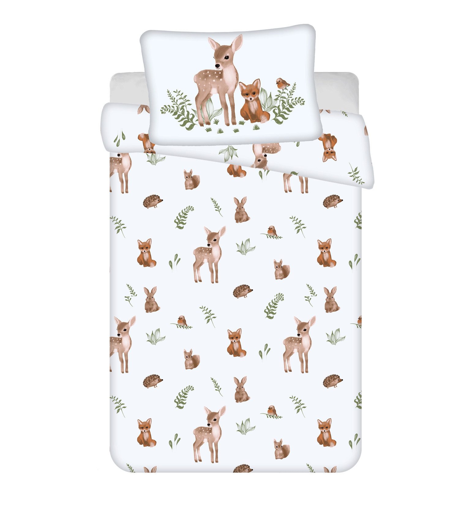 Jerry Fabrics Babybettwäsche Baby Bettwäsche-Set Waldtiere günstig online kaufen