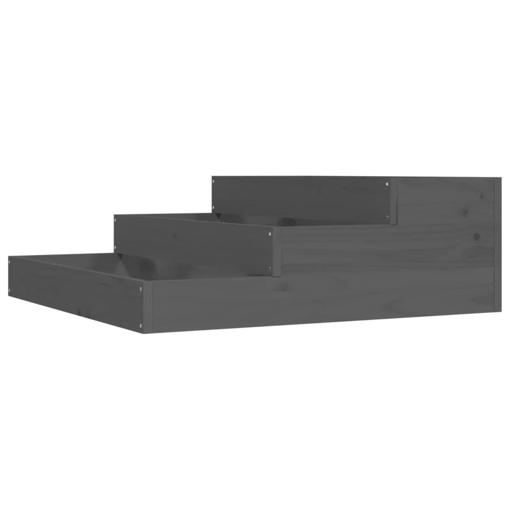 vidaXL Blumentopf Плантатор Grau 78x78x27 cm Massivholz Kiefer (1 St)