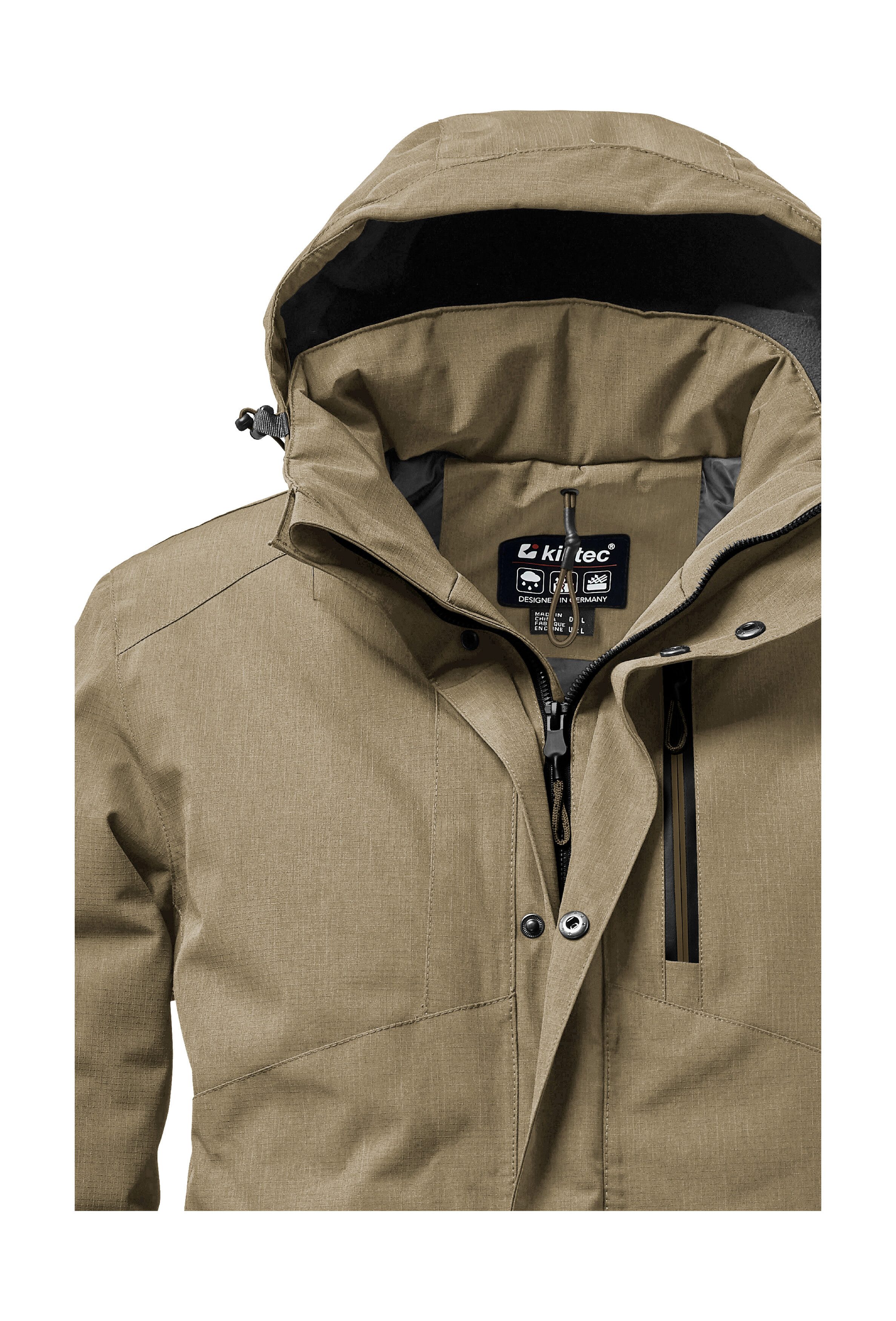 Killtec Outdoorjacke KOW 161 MN JCKT Wasser- und winddichte Funktionsjacke mit abnehmbarer Kapuze – Bild 3 von 5