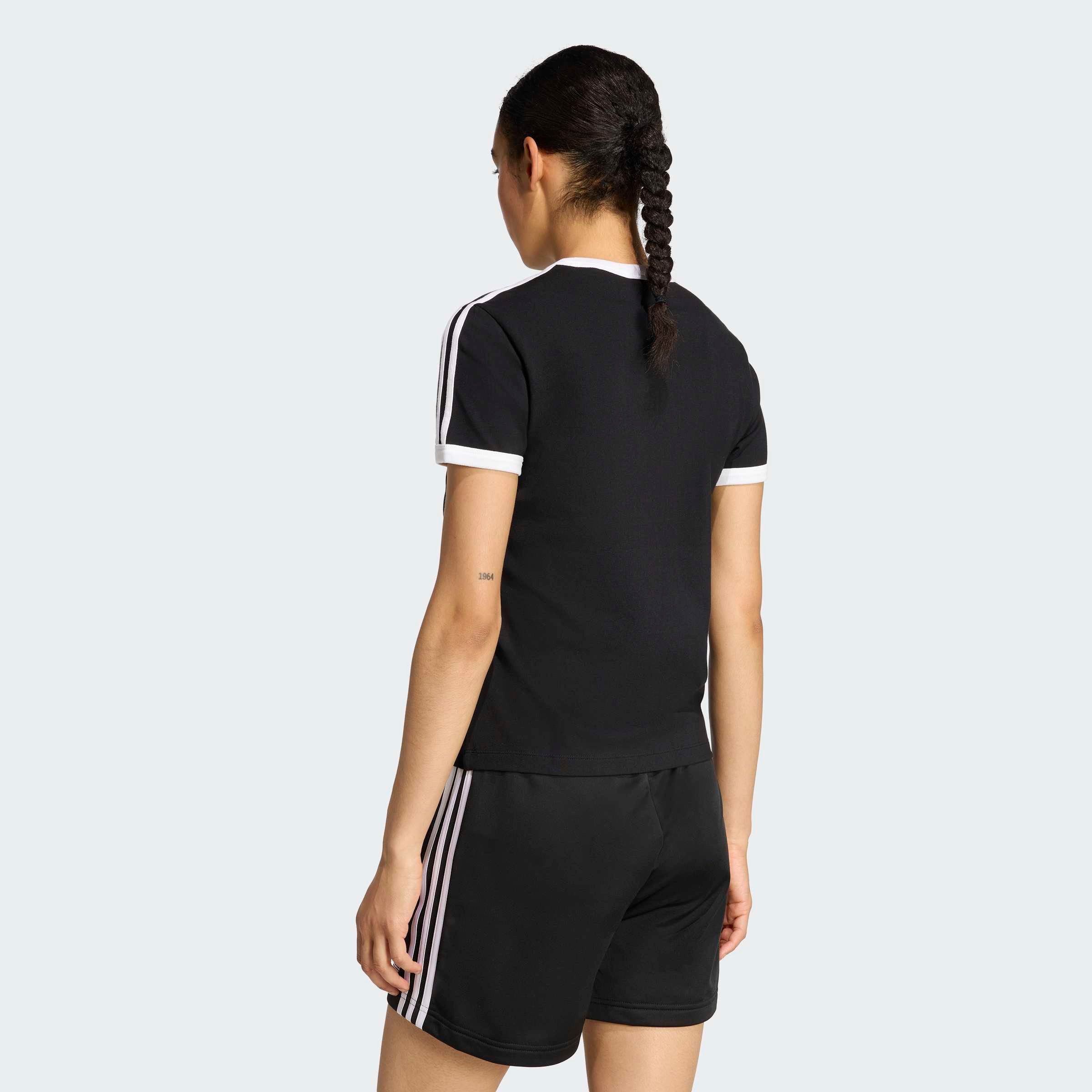 adidas Originals T-Shirt 3-STREIFEN, SCHMAL GESCHNITTEN sanft anliegende Passform, ohne Verschluss, für sportlichen Look