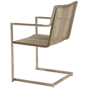 etc-shop Stuhl, 5-Teilige Tisch Sitz Gruppe Grau Außen Garten Balkon Stühle Sitz-Ecke