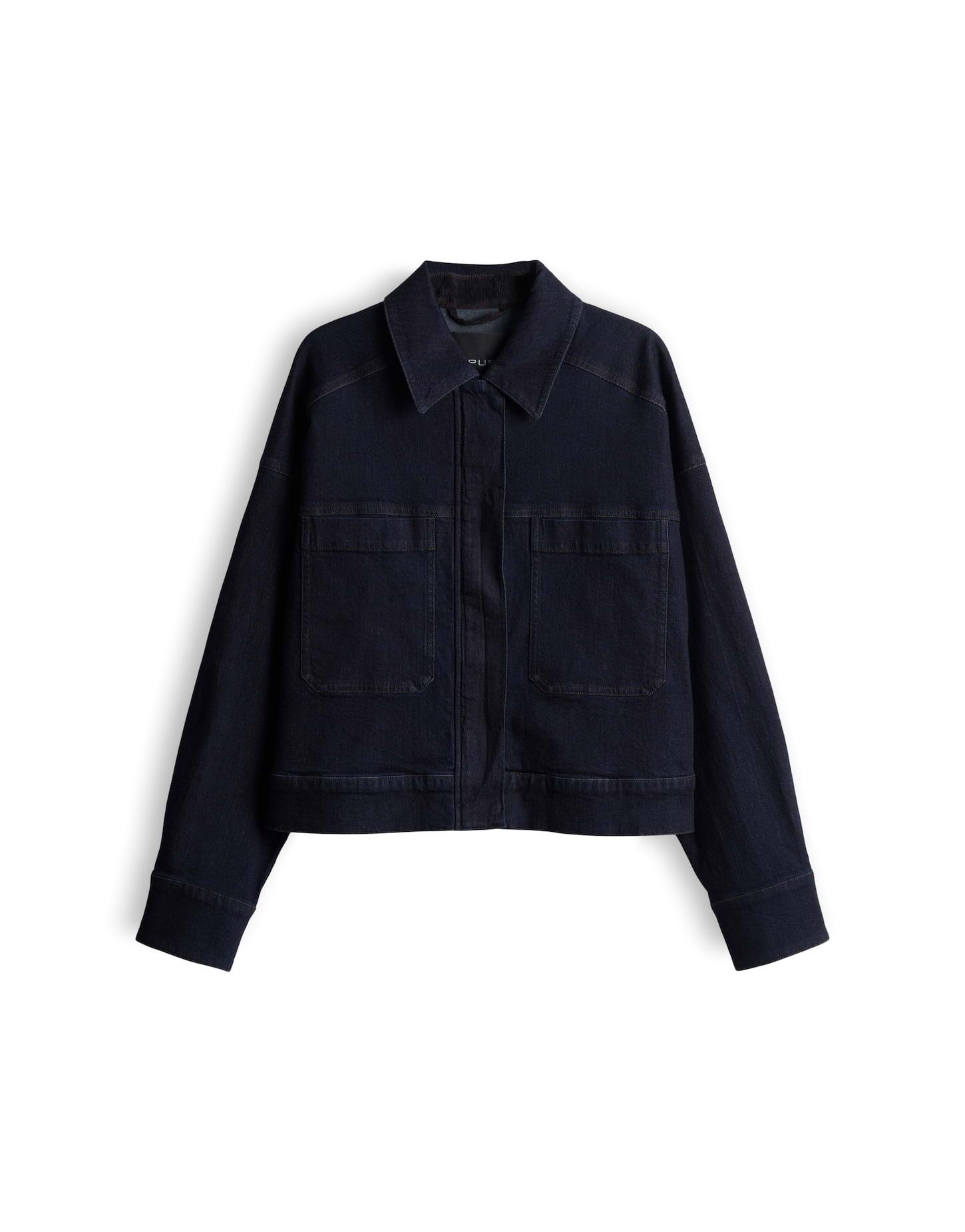 OPUS Jeansjacke Barn Jacke aus Denim Regular Fit abgesteppte Teilungsnähte