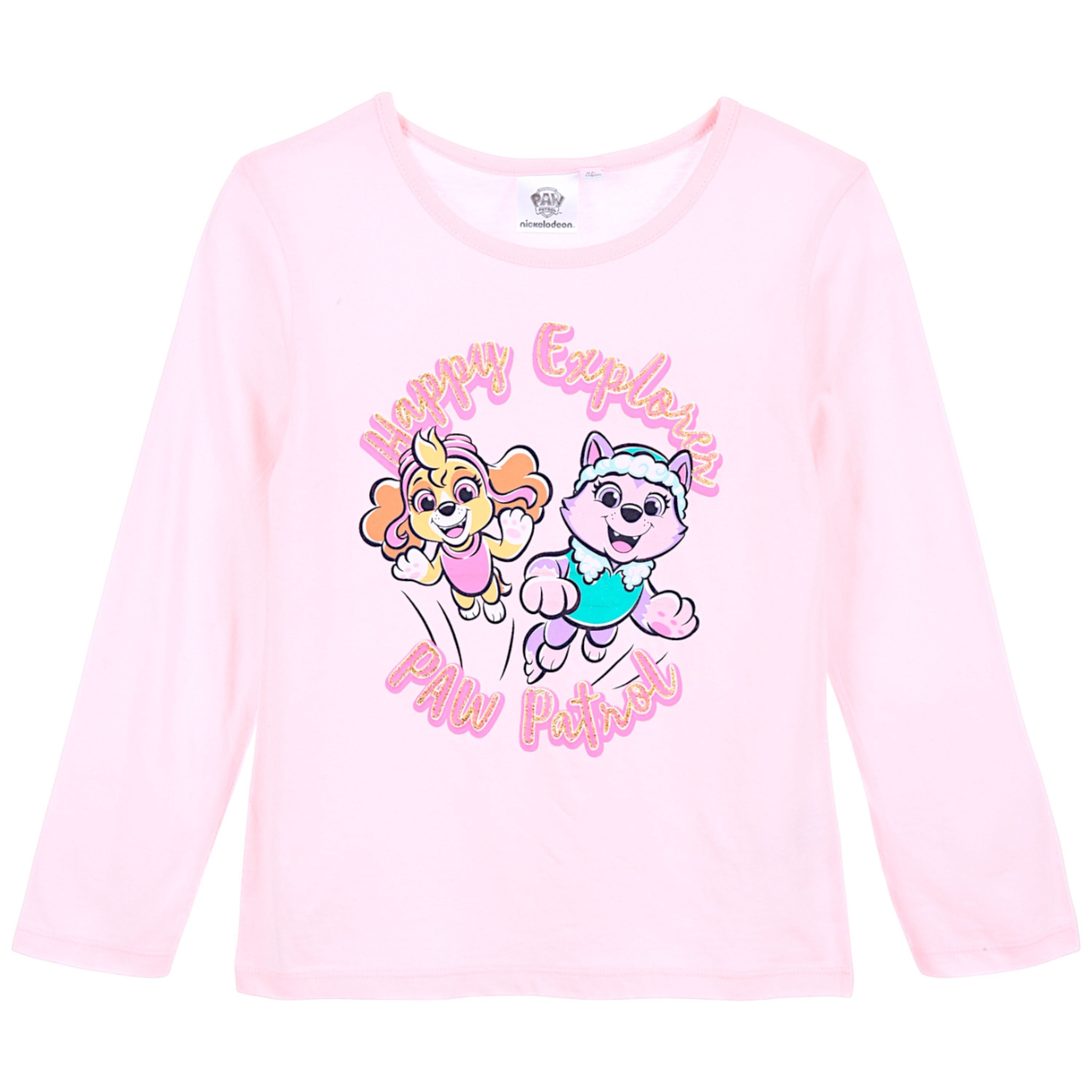 PAW PATROL Langarmshirt Skye & Everest Mädchen Shirt aus Baumwolle Gr. 98 - 116 cm