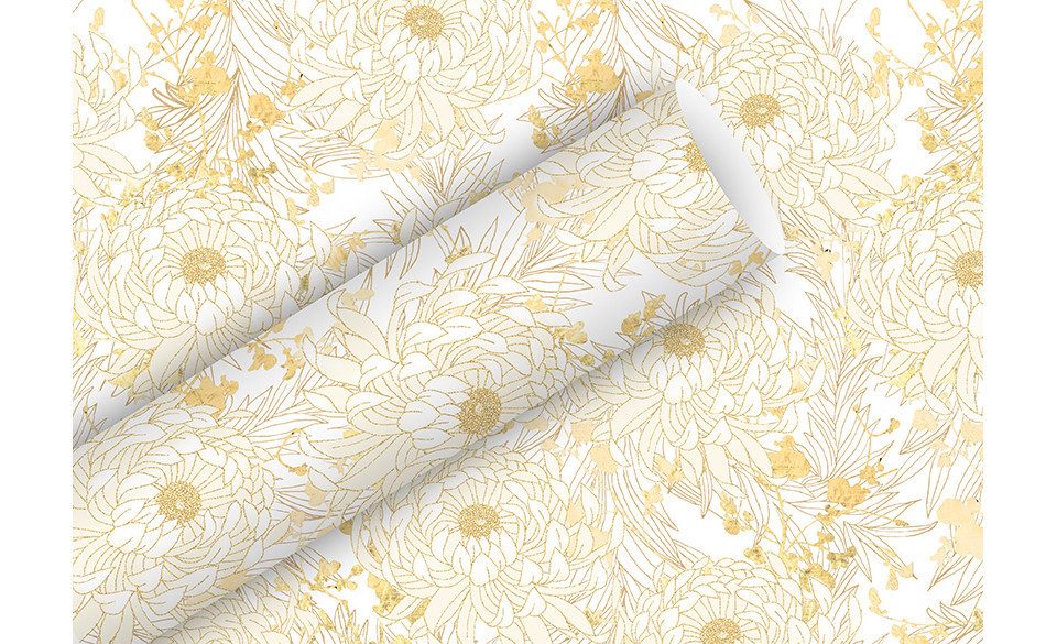 Braun+Company Atelier Упаковочная бумага Braun & Company Упаковочная бумага weiß gold 1,5 m x