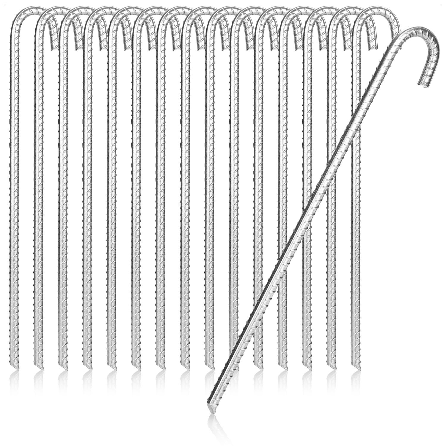 com-four Bodenanker XL Bodenanker aus massivem Stahl - extrem stabile Erdanker für Zelte, (16-St)