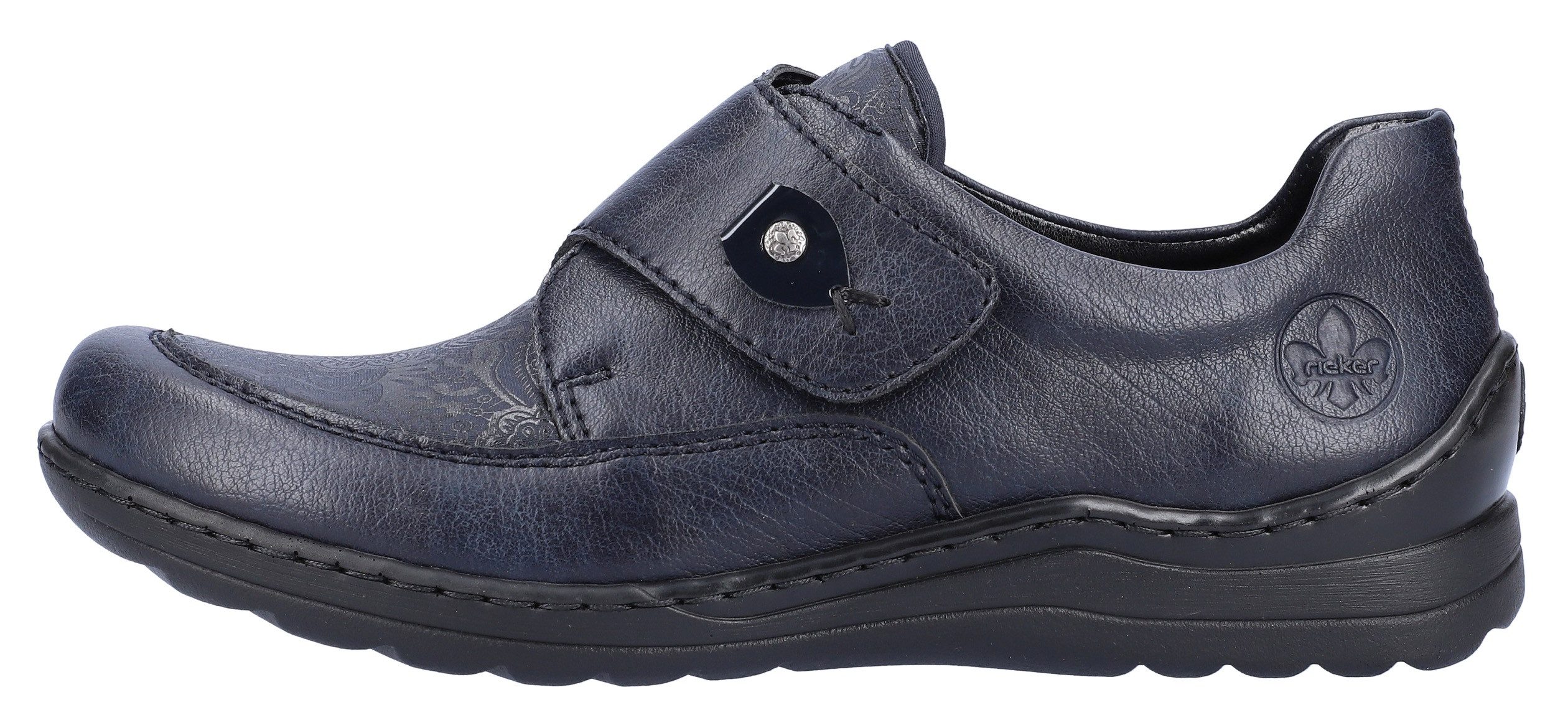 Rieker Klettschuh mit dezentem Paisley-Muster