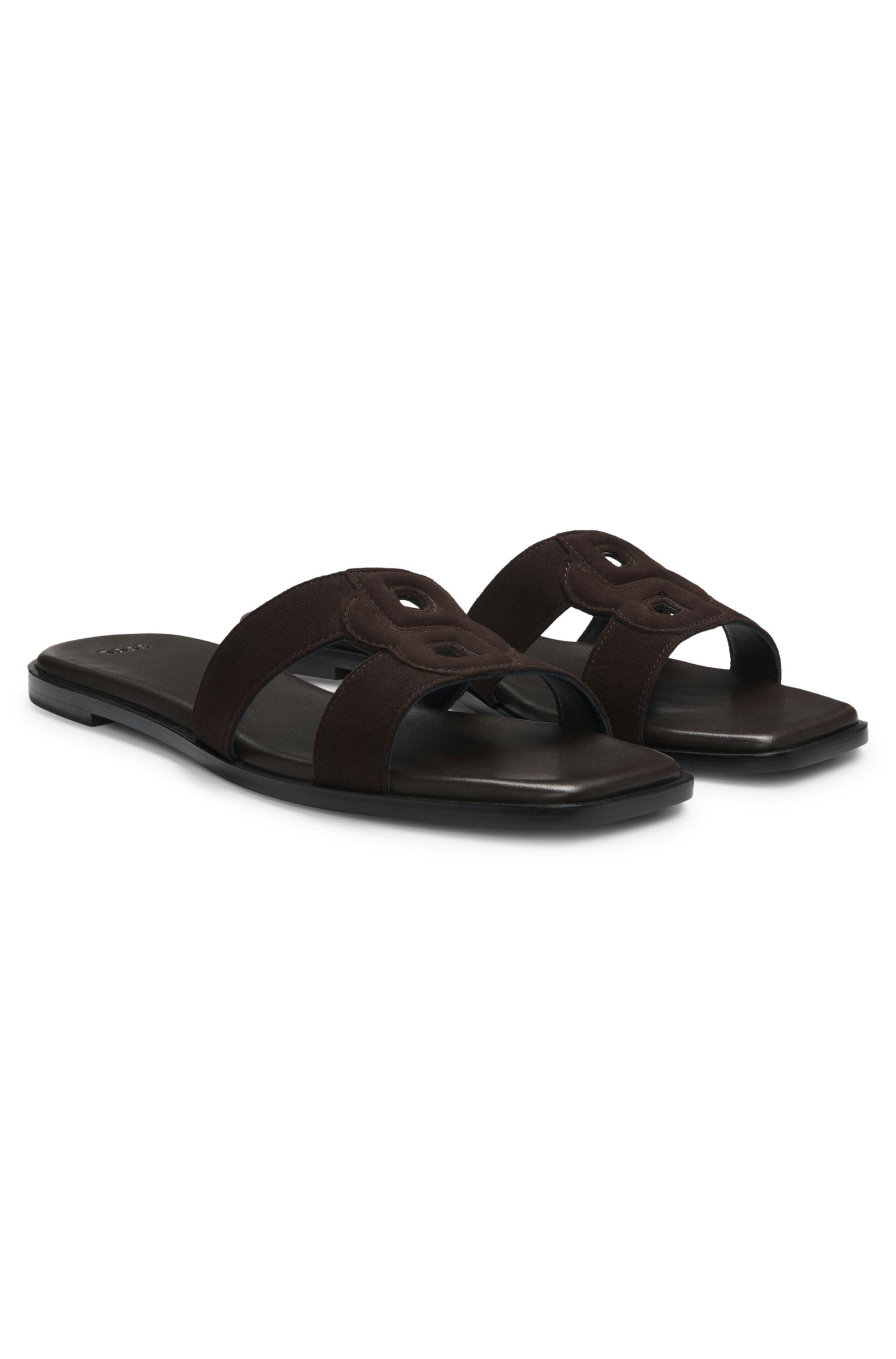 BOSS Charlize Pantolette Sommerschuh, Slipper, Mules, edle Slides zum Schlupfen