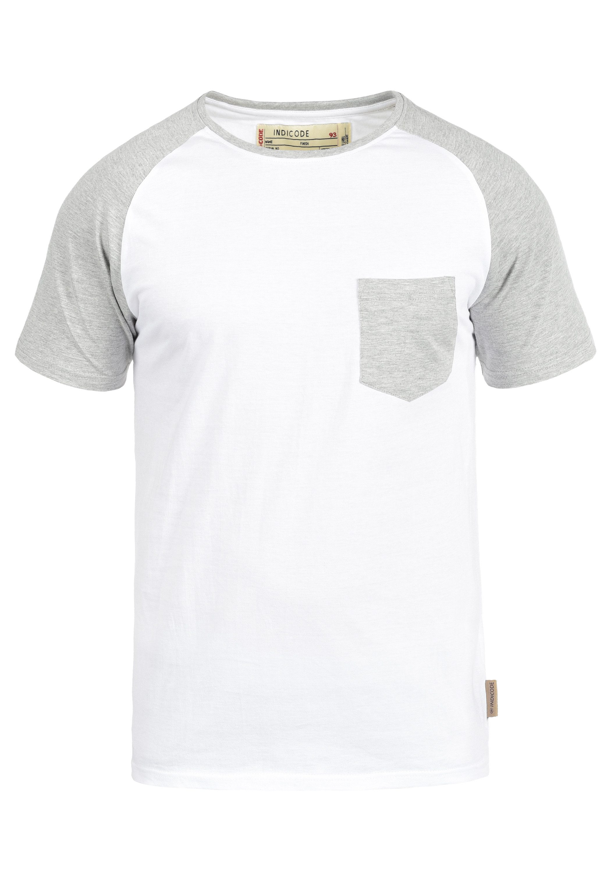 Indicode Rundhalsshirt IDGresham Kurzarmshirt im Baseball-Look günstig online kaufen