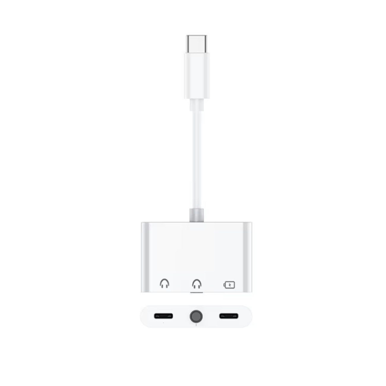 ENGELMANN EnM0701, 3in1 USB-C Audio-Adapter Audio-Adapter USB-C zu 3,5-mm-Klinke, USB-C, 3-in-1