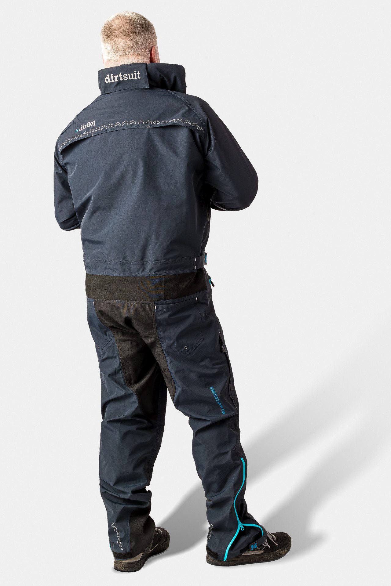 Dirtlej Regenoverall dirtsuit core edition loose cut midnight azure lange Beine (nicht abnehmbar)