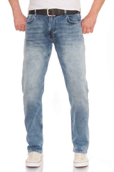 Miracle of Denim Straight-Jeans M.O.D Thomas Comfort Rabick Blue