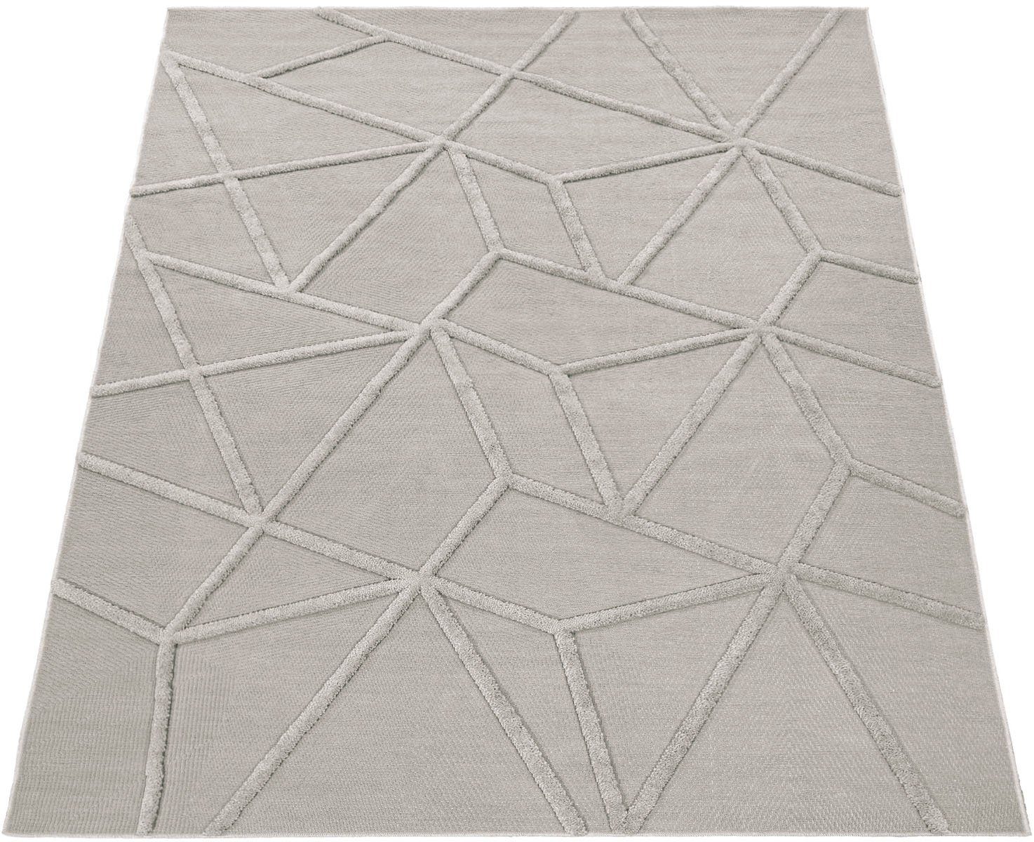 Teppich »Luga 533«, Paco Home, rechteckig, Höhe 20 mm, Kurzflor, modernes geometrisches Scandi Design, 3D-Effekt, ideal im Wohnzimmer & Schlafzimmer-Otto