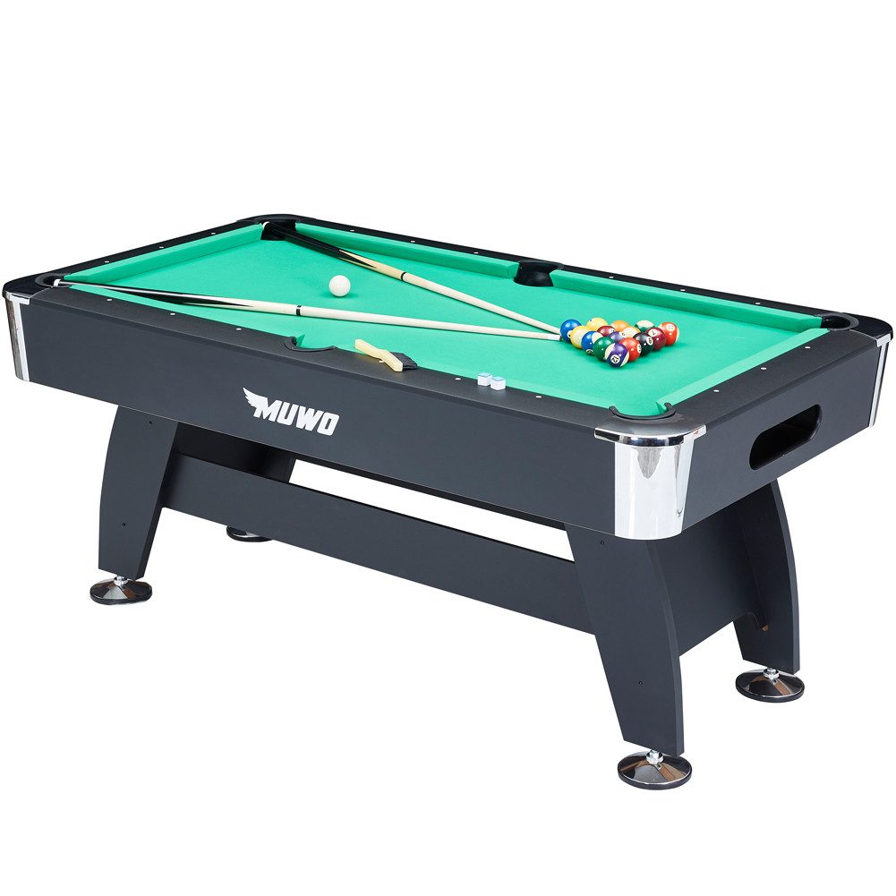 MUWO Billardtisch "Winner Pro" Billardtisch 183x102x81cm mit Zubehör