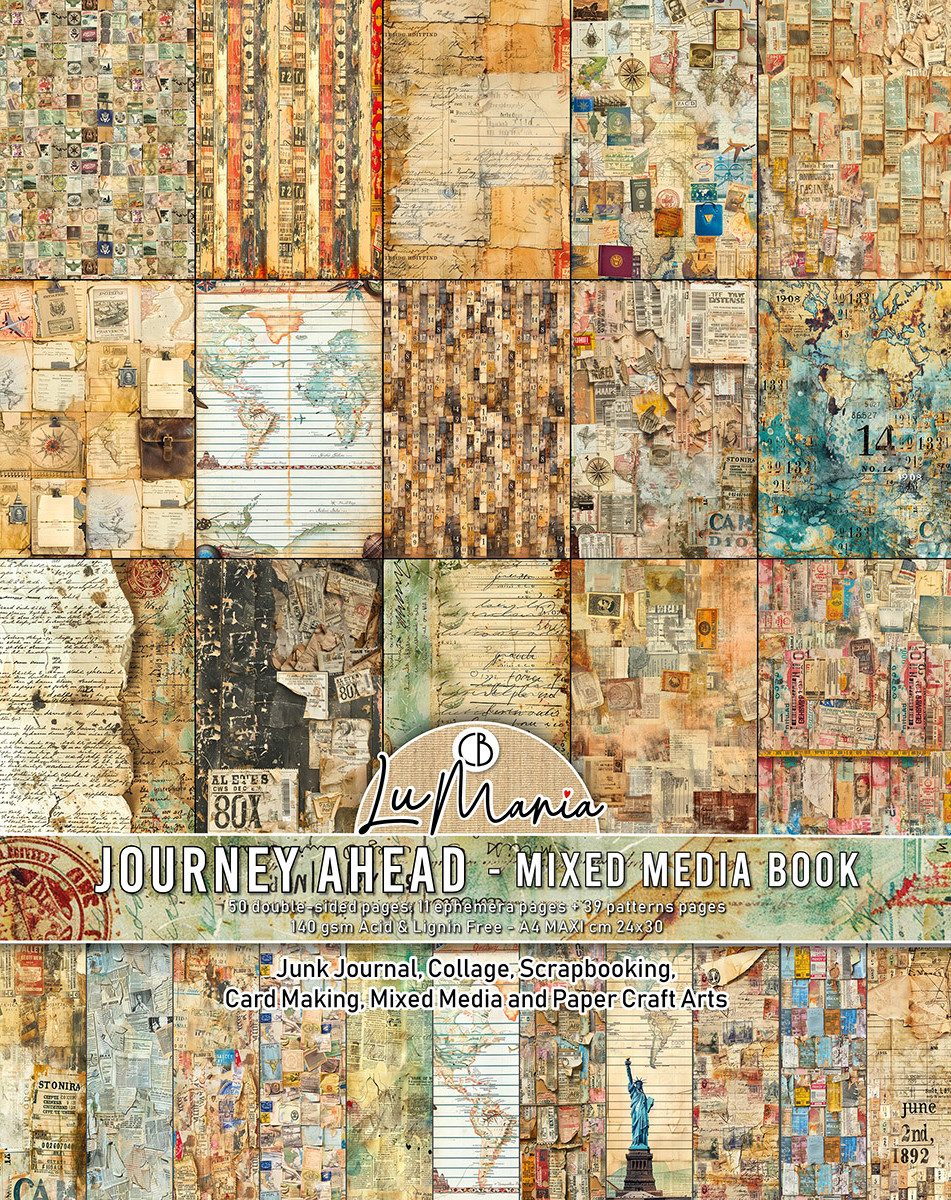 Ciao Bella Motivpapier Mixed Media Book, 50 Blatt