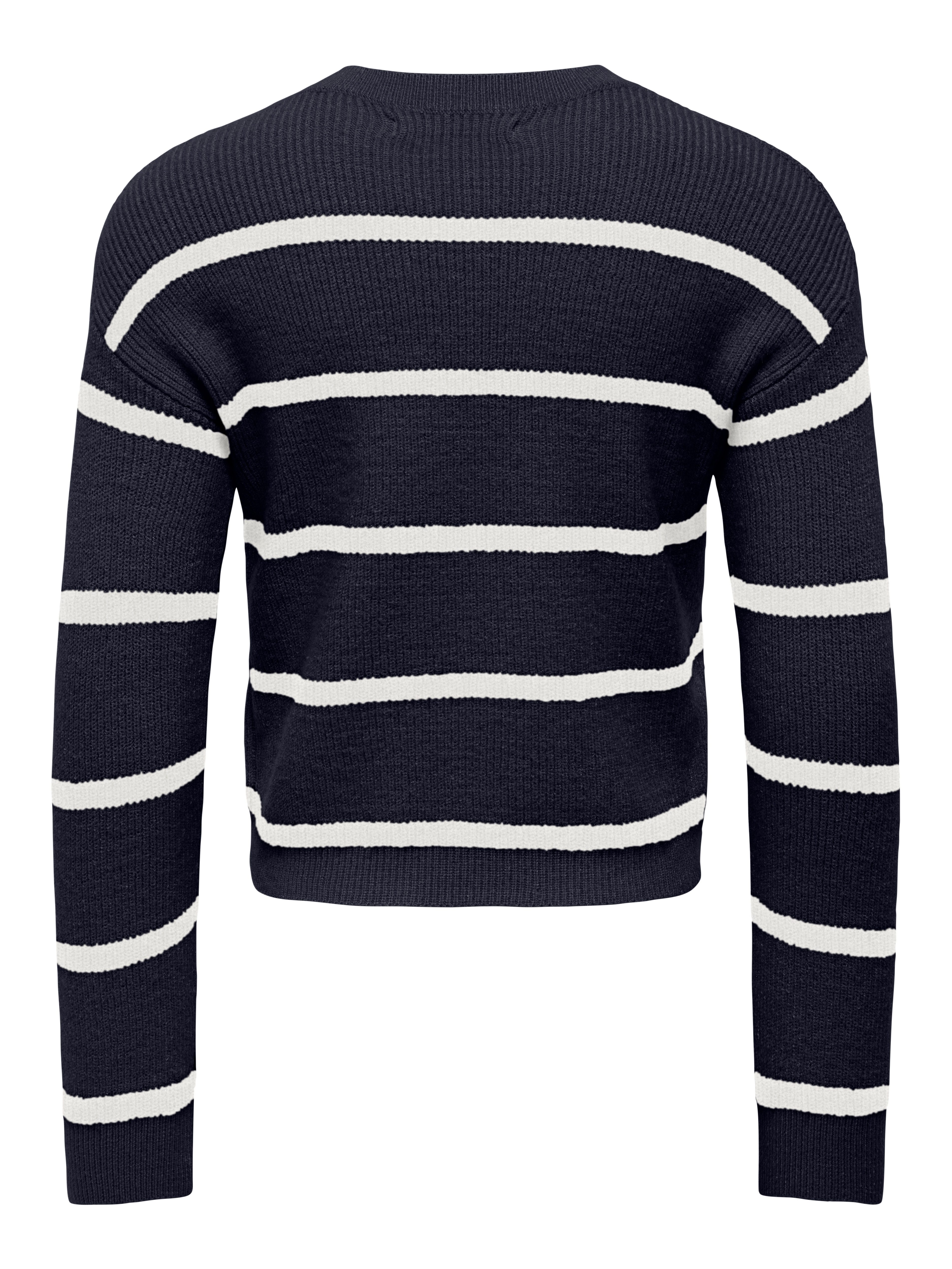 KIDS ONLY Strickpullover KMGFRANCA LIFE SHORT LS STRIPE KNT NOOS Viskosemischung, loose fit