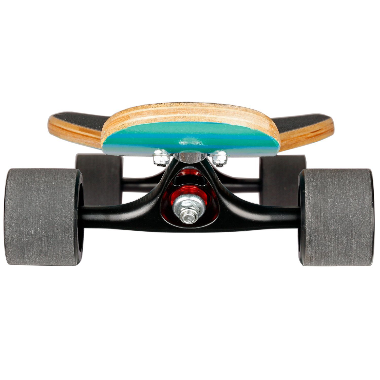 Mach1 Longboard aus Bambus mit Keramik Kugellager - Camber Drop Through Cruiser Board (Spar-Set inkl. T-Tool und extra Bushings, Longboard + T-Tool + 4er Set 85A Bushings), Twin Tip