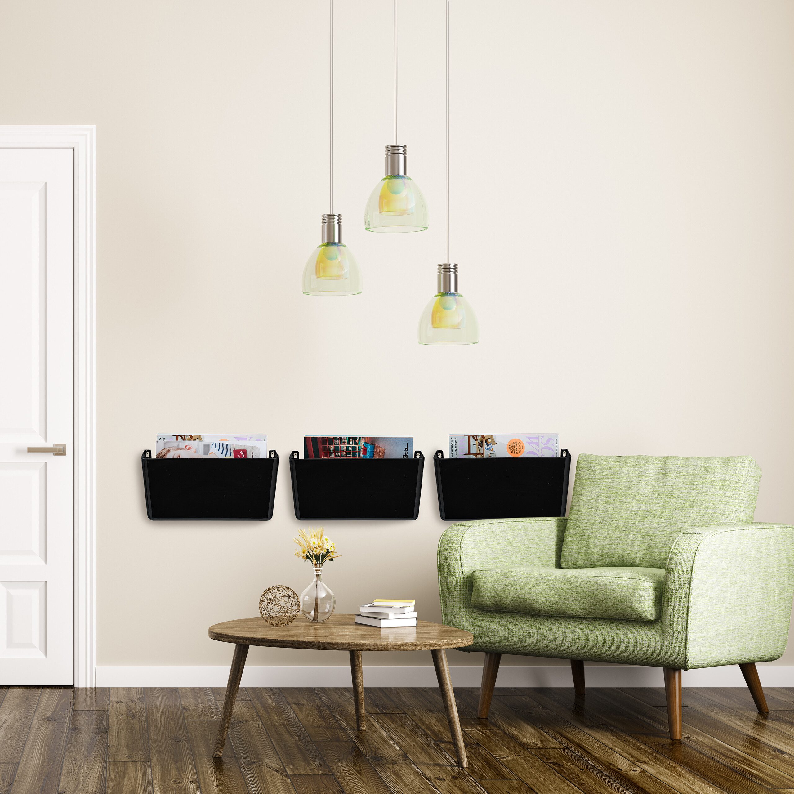 relaxdays Zeitungsständer Zeitschriftenhalter Wand 3er Set (3 St., 3er Set) günstig online kaufen
