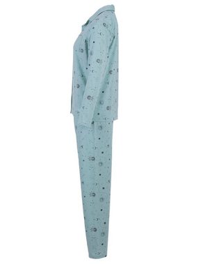 zeitlos Schlafanzug Pyjama Set Langarm - Mond Sterne