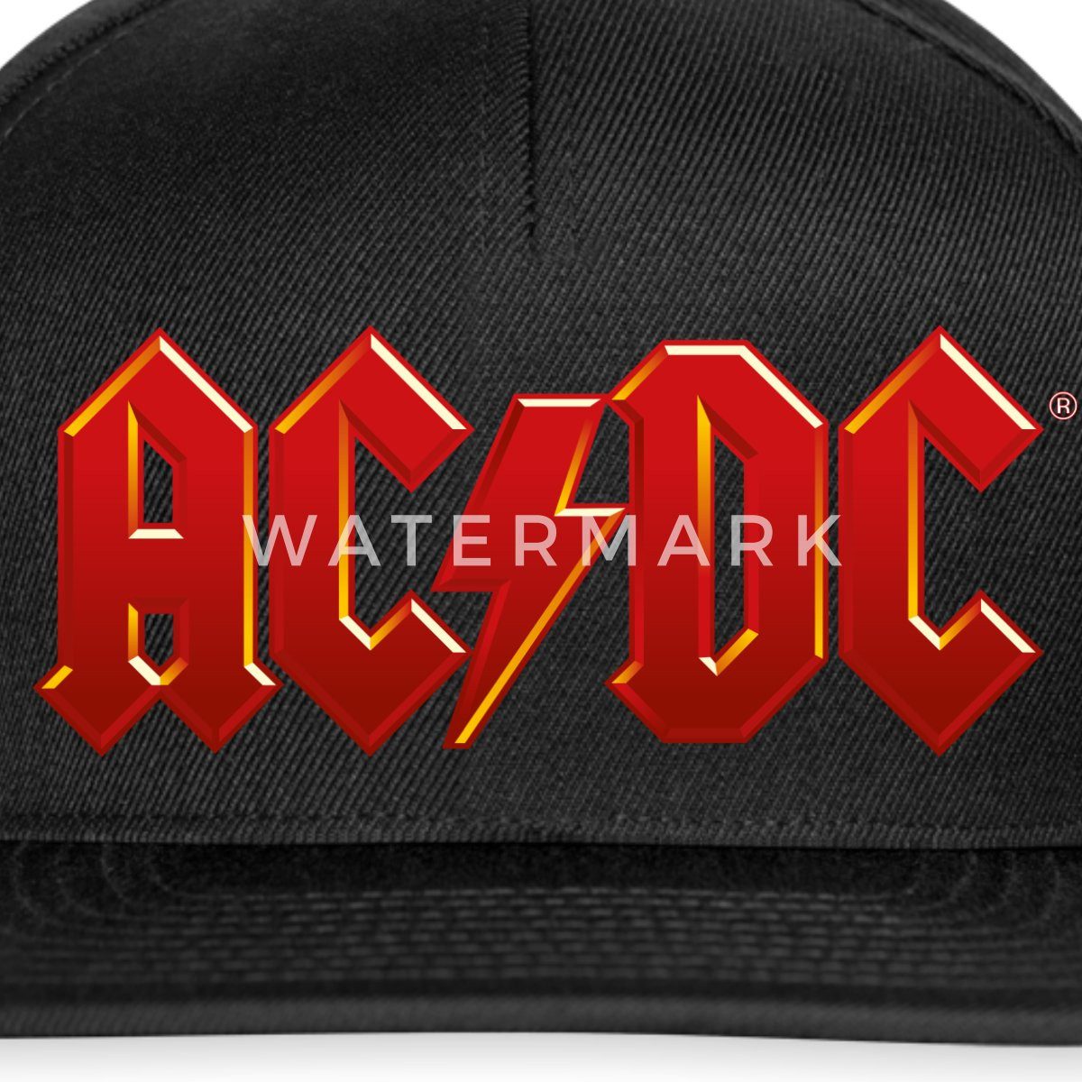 Spreadshirt Snapback Cap AC/DC Klassisches Logo Mit Blitz Snapback Cap (1-St)