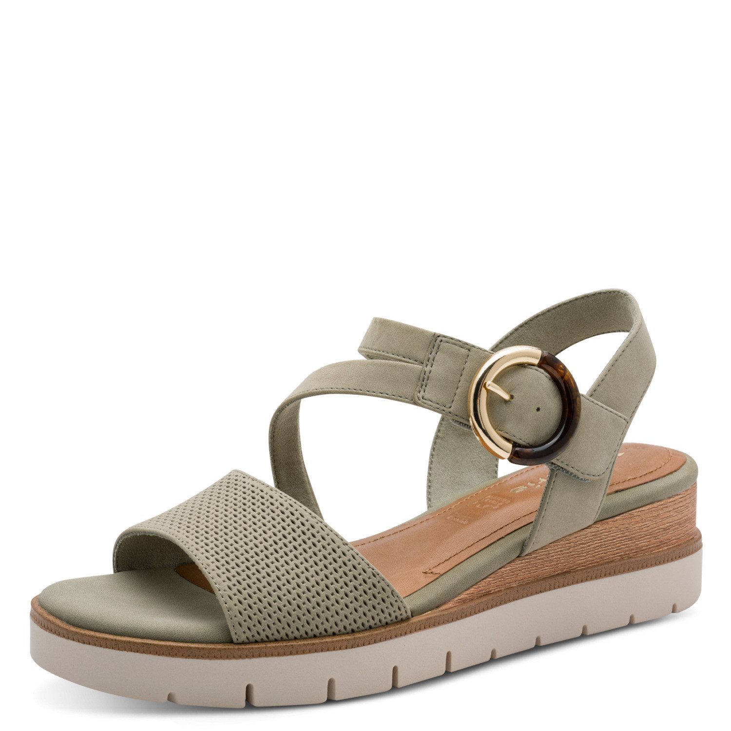 Tamaris Keilsandalette, Plateau, Riemchensandale, Sommerschuh mit verstellbarer Schnalle
