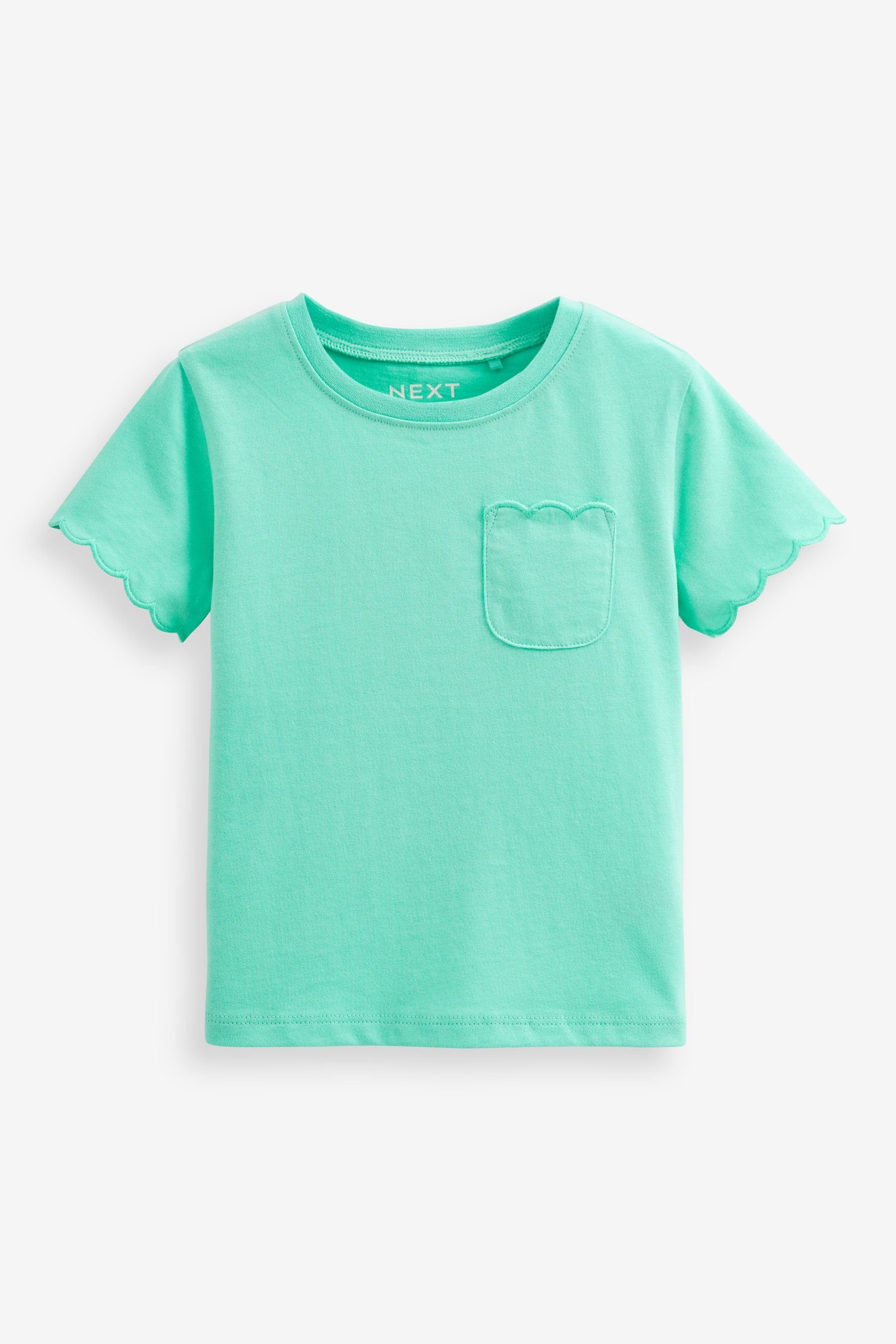 Next T-Shirt T-Shirt mit Bogenkante (1-tlg) Green