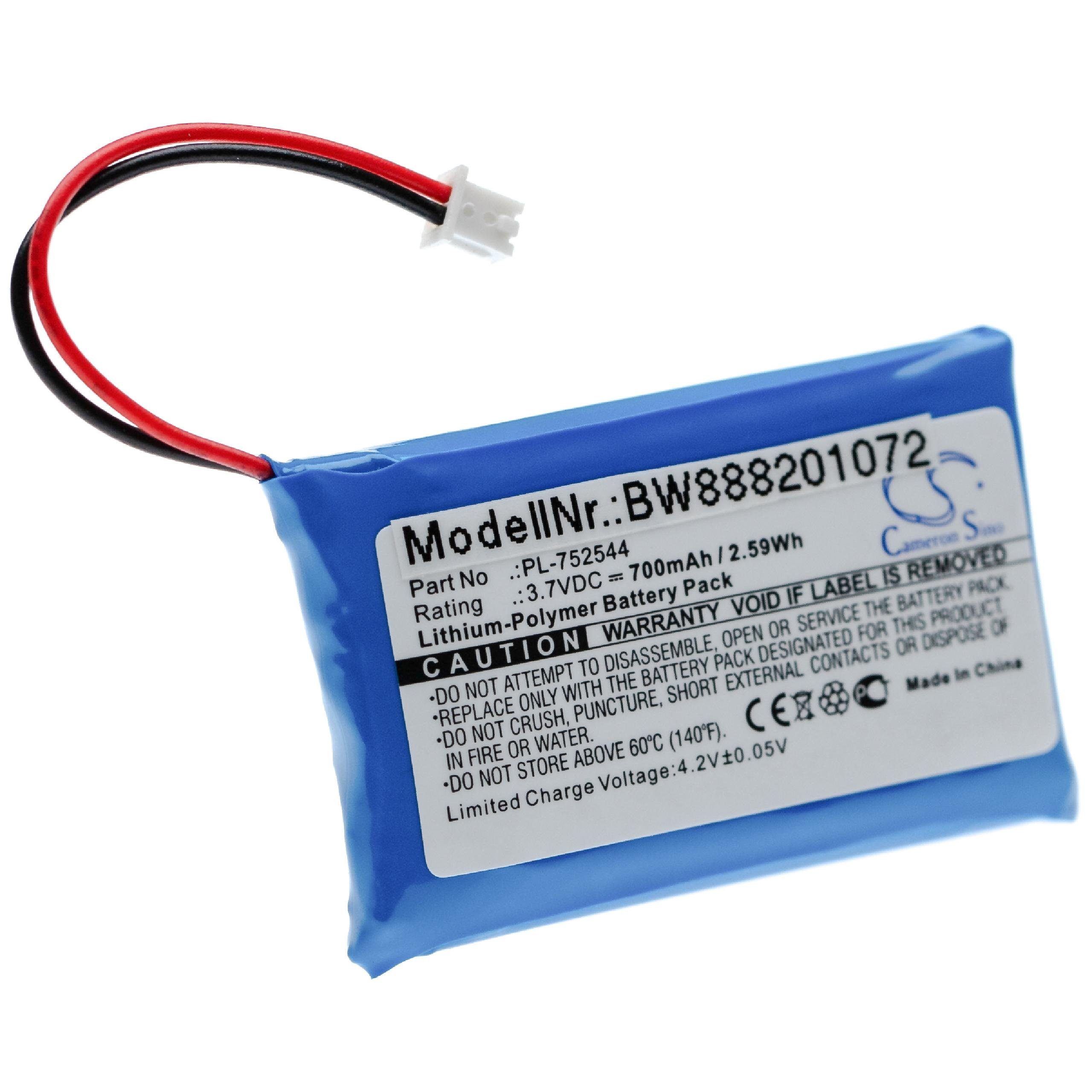 vhbw Ersatz für Educator PL-752544 für Akku Li-Polymer 700 mAh (3,7 V)