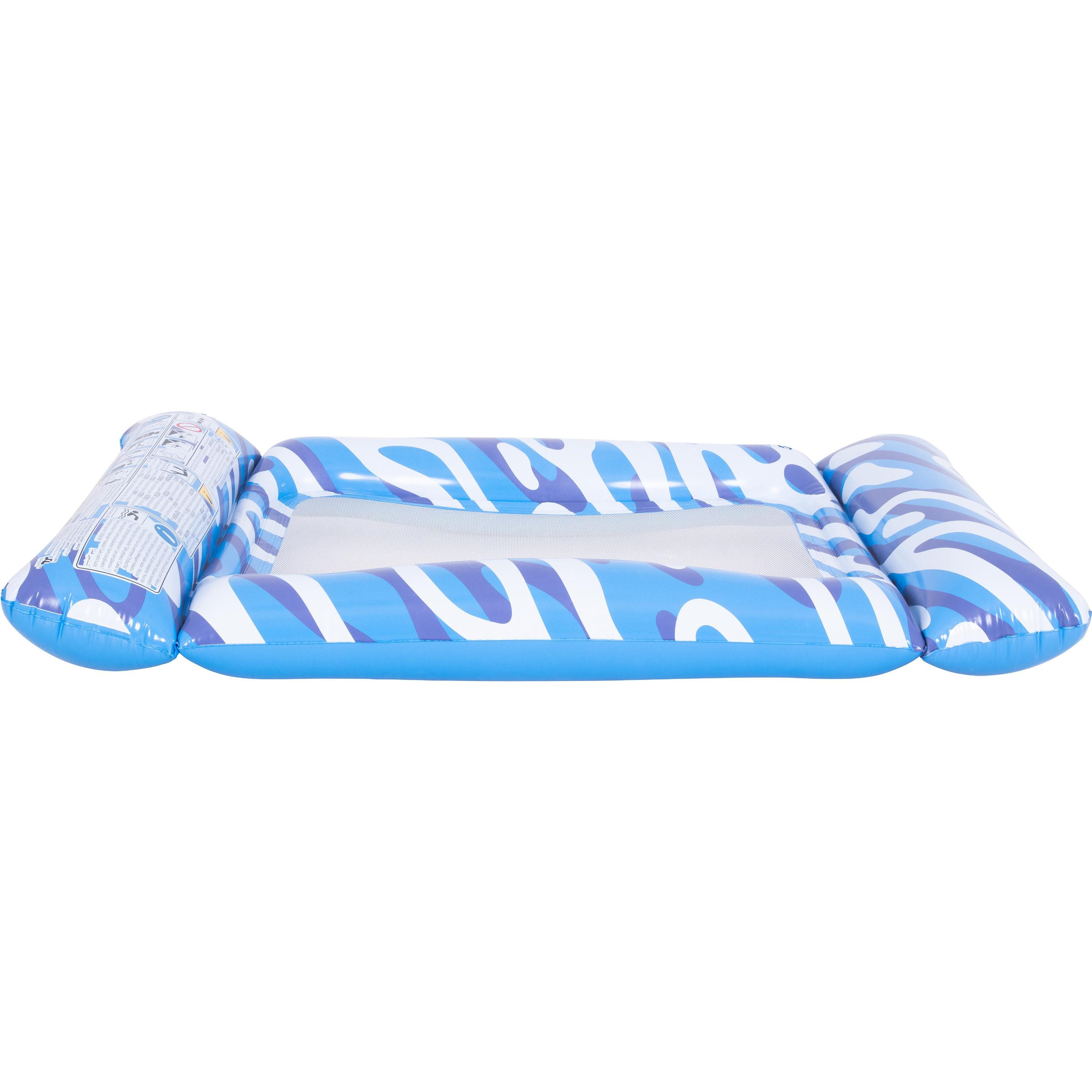 SunClub Badeinsel Poolmatratze Luftmatratze fürs Wasser mit Netzgewebe, (Packung, 1-St), 117x76x15 cm mit 3 Luftkammern