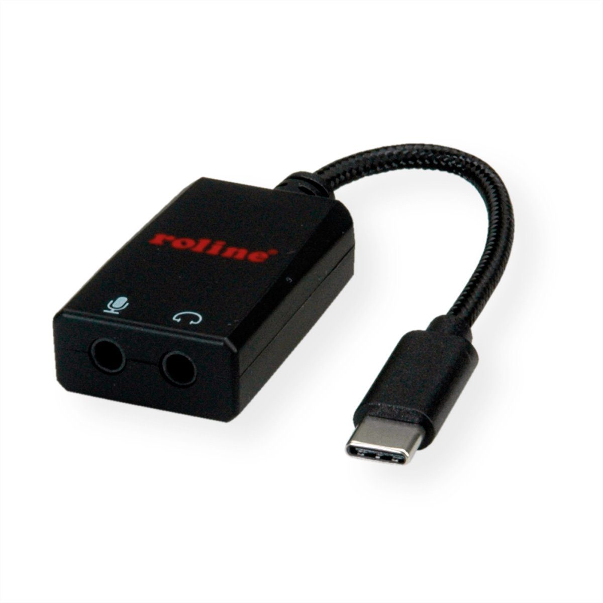 Adapter USB Typ C - 2x 3,5mm Audio, ST/BU Computer-Adapter